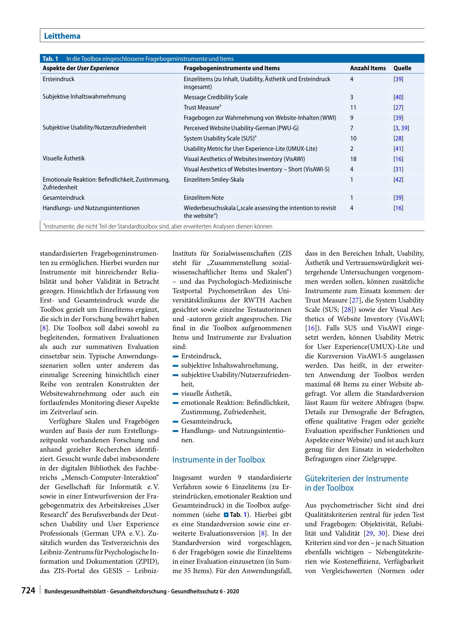 Vorschauseite 4: Toolbox zur Website-Evaluation: Erfassung der User Experience von Onlinegesundheitsinformationen