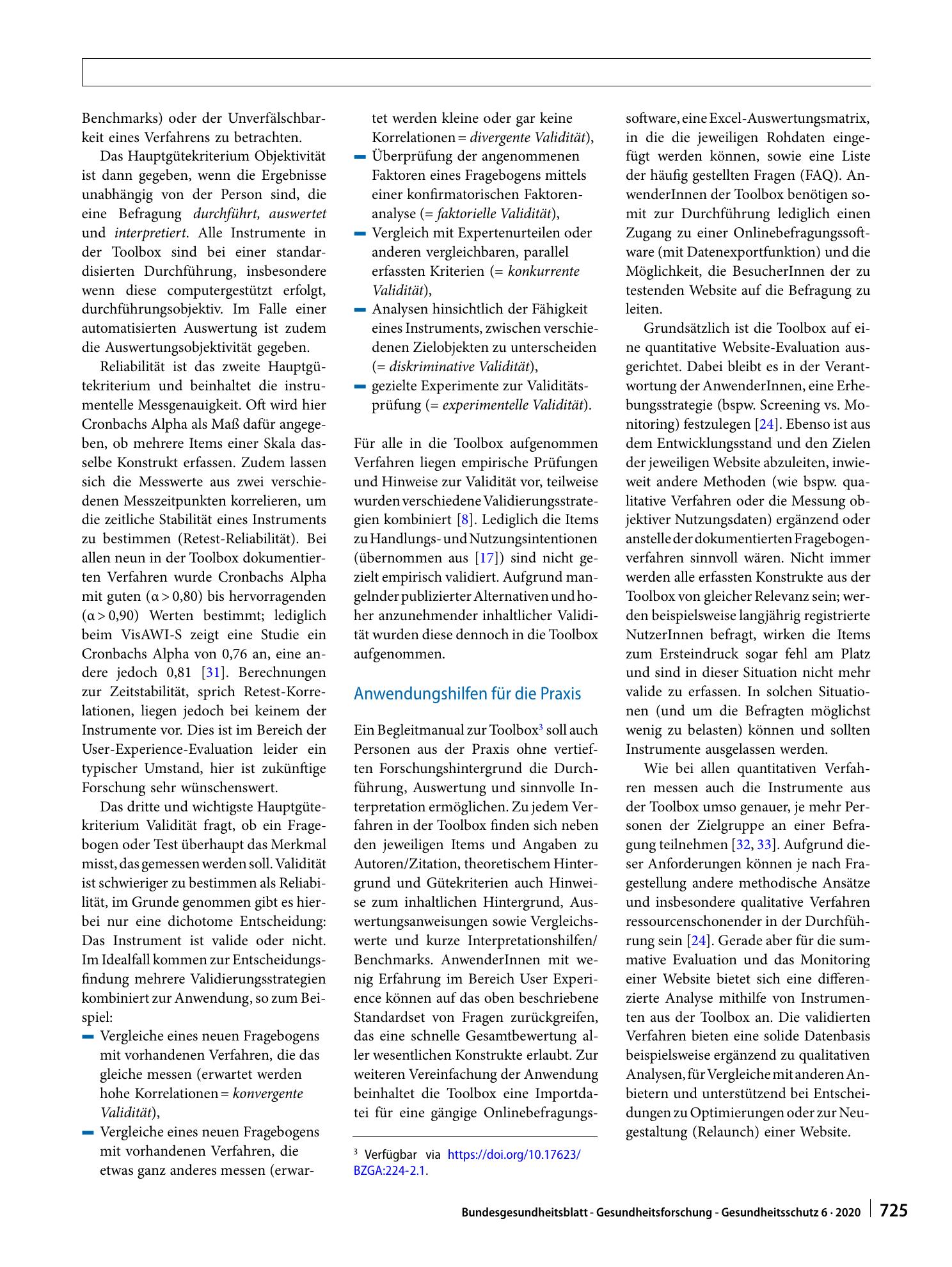 Vorschauseite 5: Toolbox zur Website-Evaluation: Erfassung der User Experience von Onlinegesundheitsinformationen