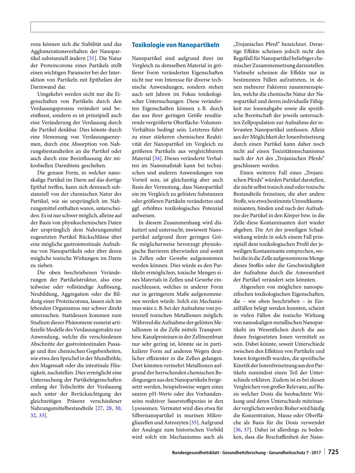 Vorschauseite 4: Nanomaterialien in Lebensmitteln – toxikologische Eigenschaften und Risikobewertung