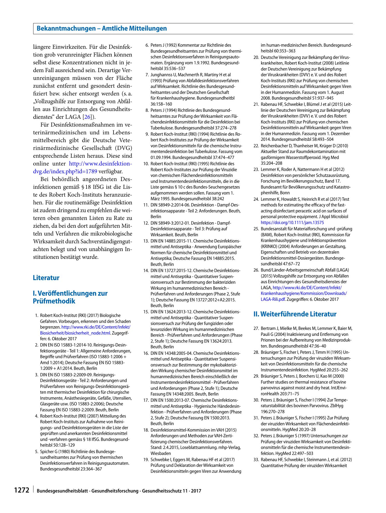 Vorschauseite 3: Vorwort zur Liste der vom Robert Koch-Institut geprüften und anerkannten Desinfektionsmittel und -verfahren