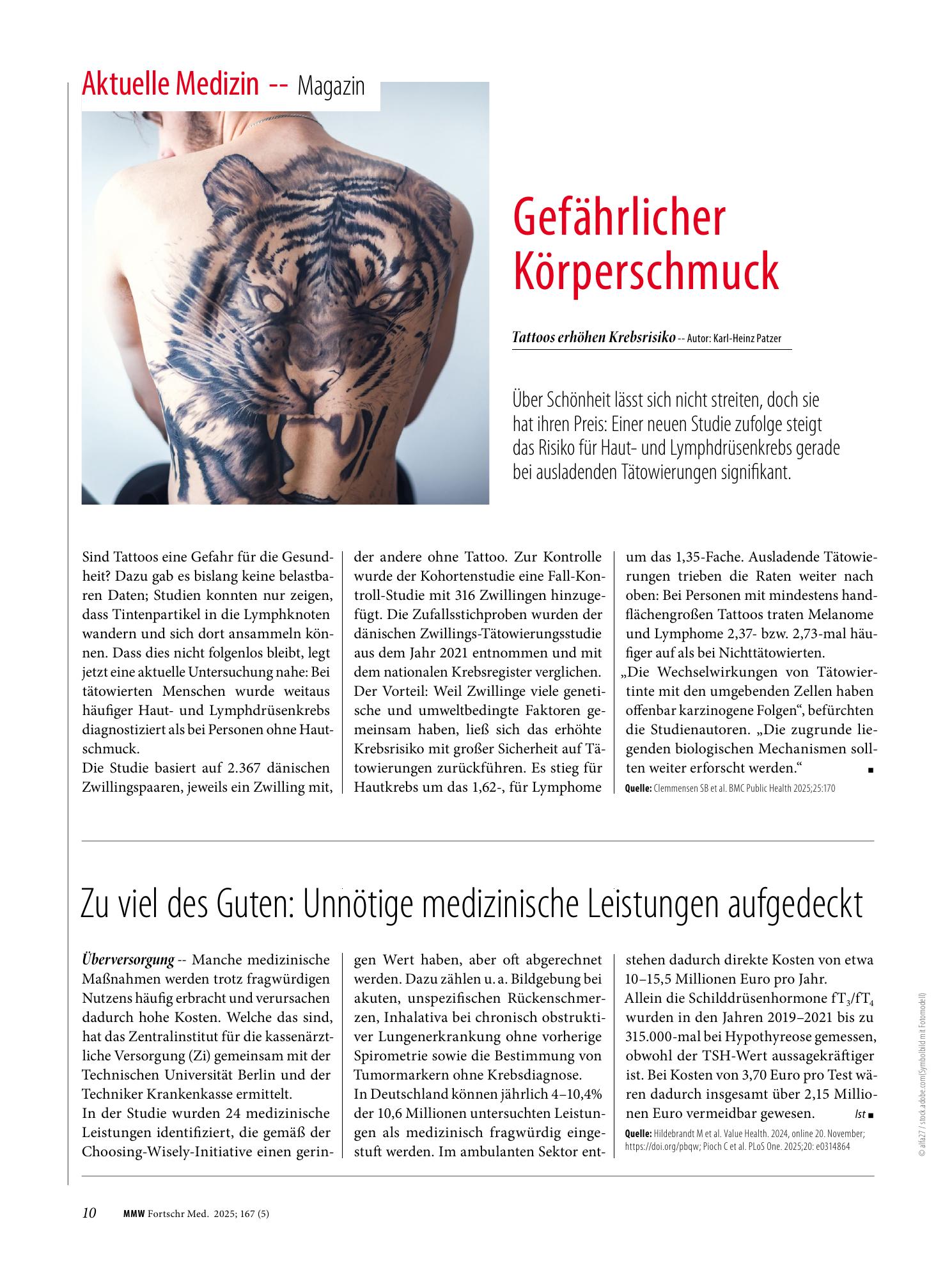 Vorschauseite 1: Gefährlicher Körperschmuck