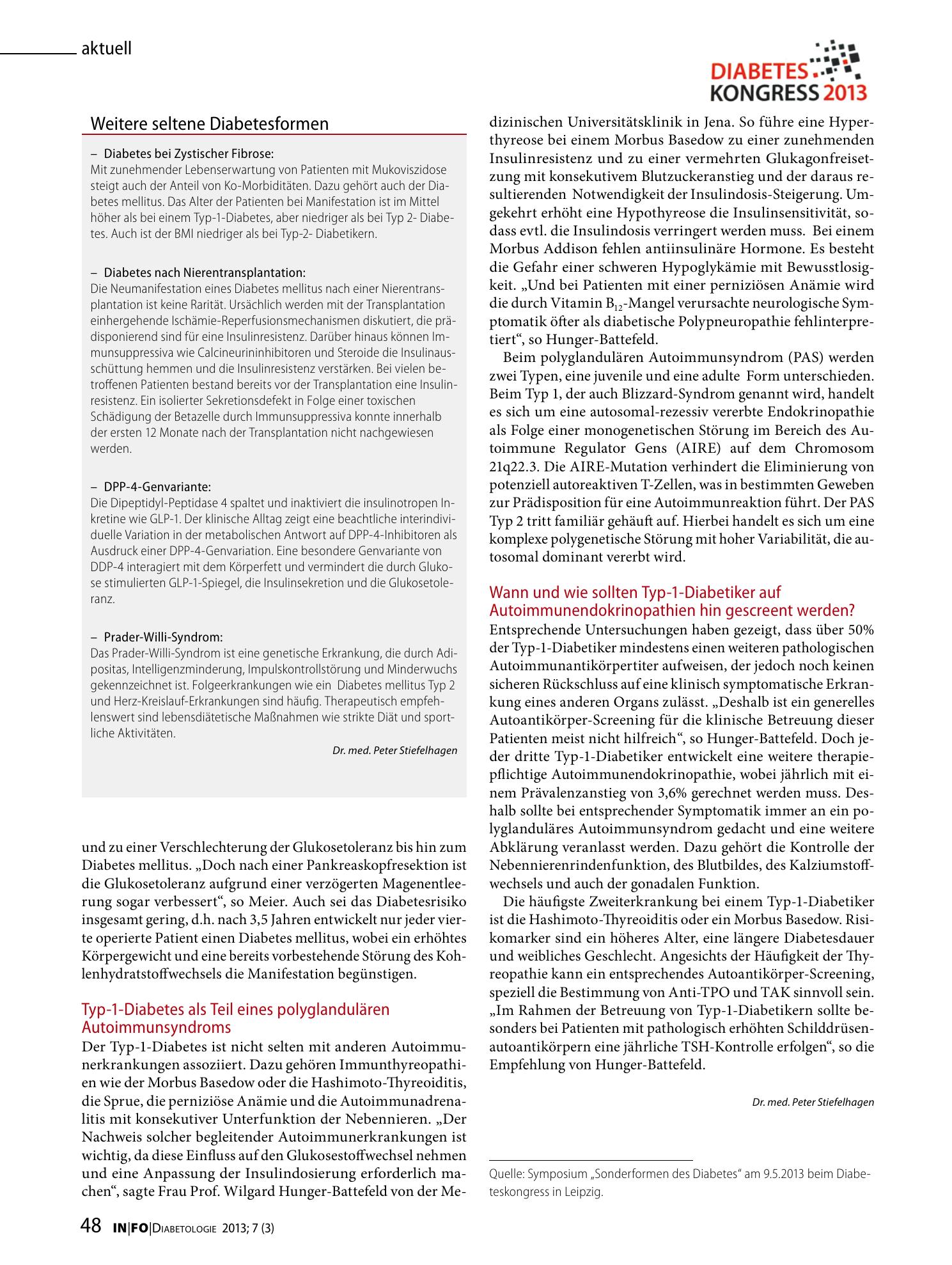 Vorschauseite 1: Weitere seltene Diabetesformen