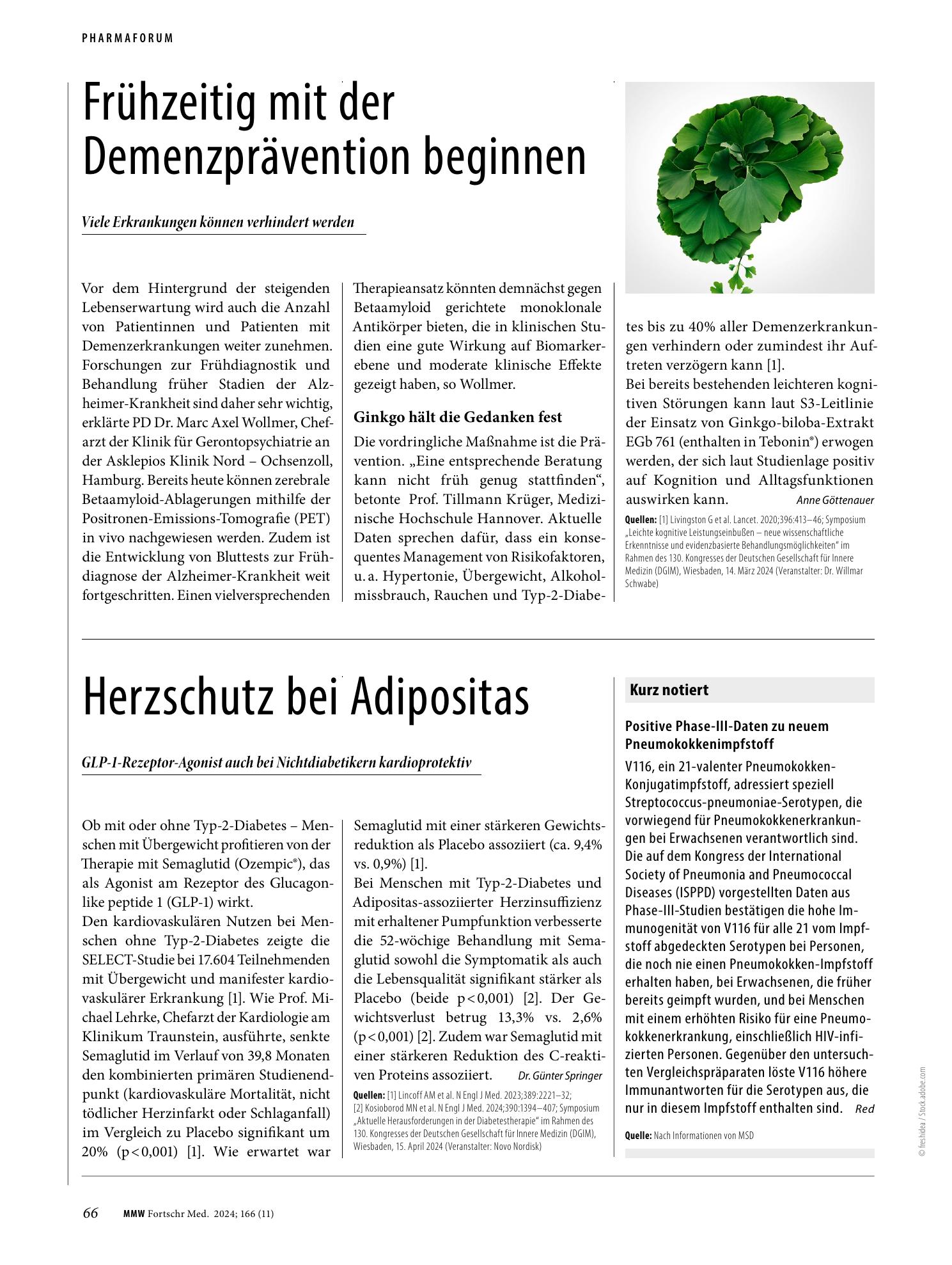 Vorschauseite 1: Frühzeitig mit der Demenzprävention beginnen