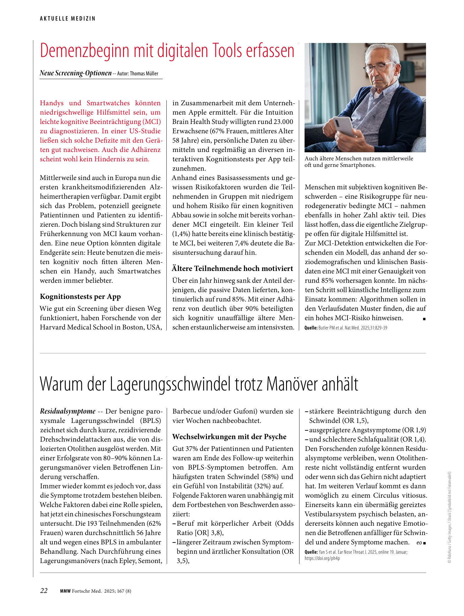 Vorschauseite 1: Demenzbeginn mit digitalen Tools erfassen