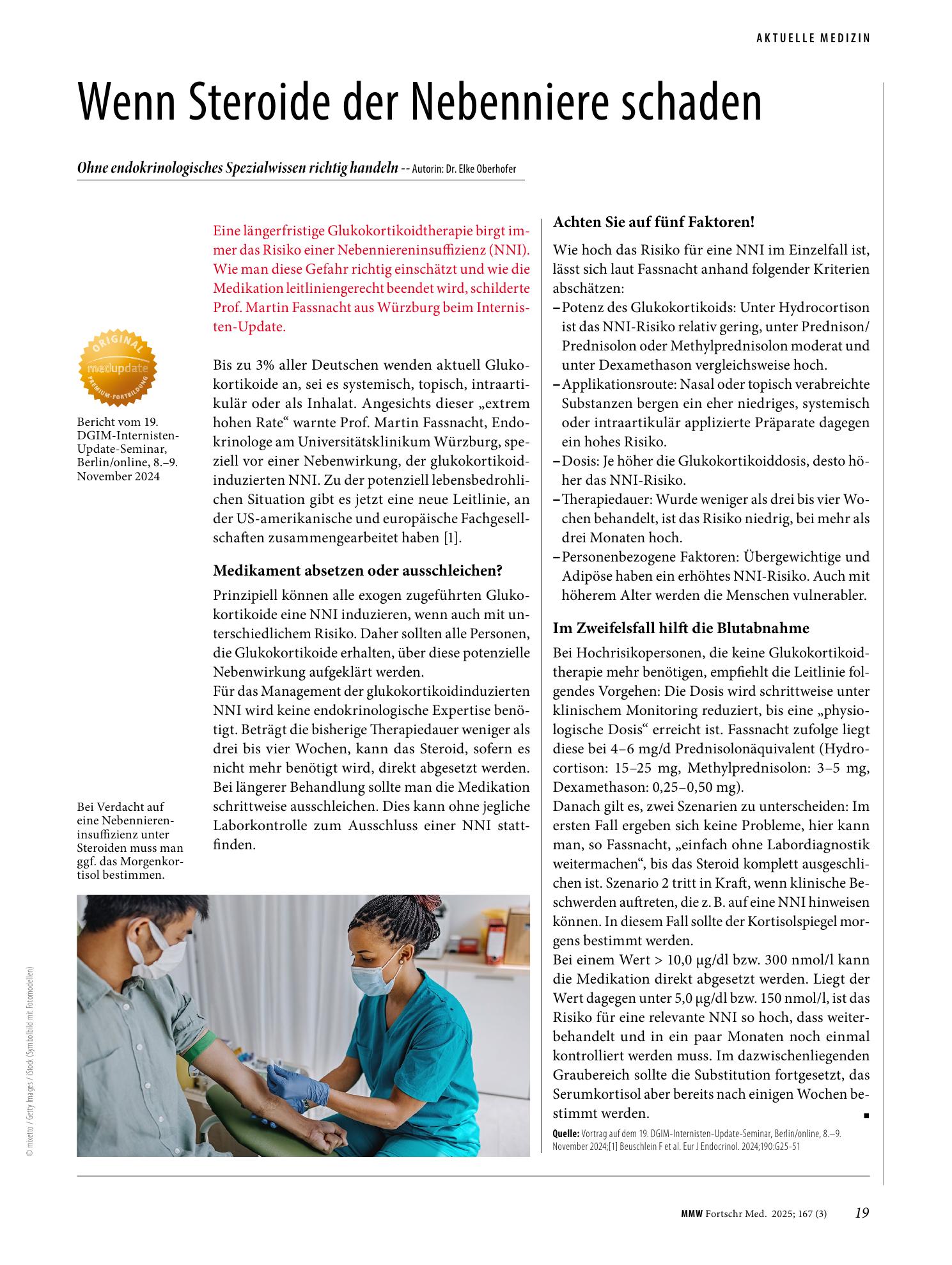 Vorschauseite 1: Wenn Steroide der Nebenniere schaden
