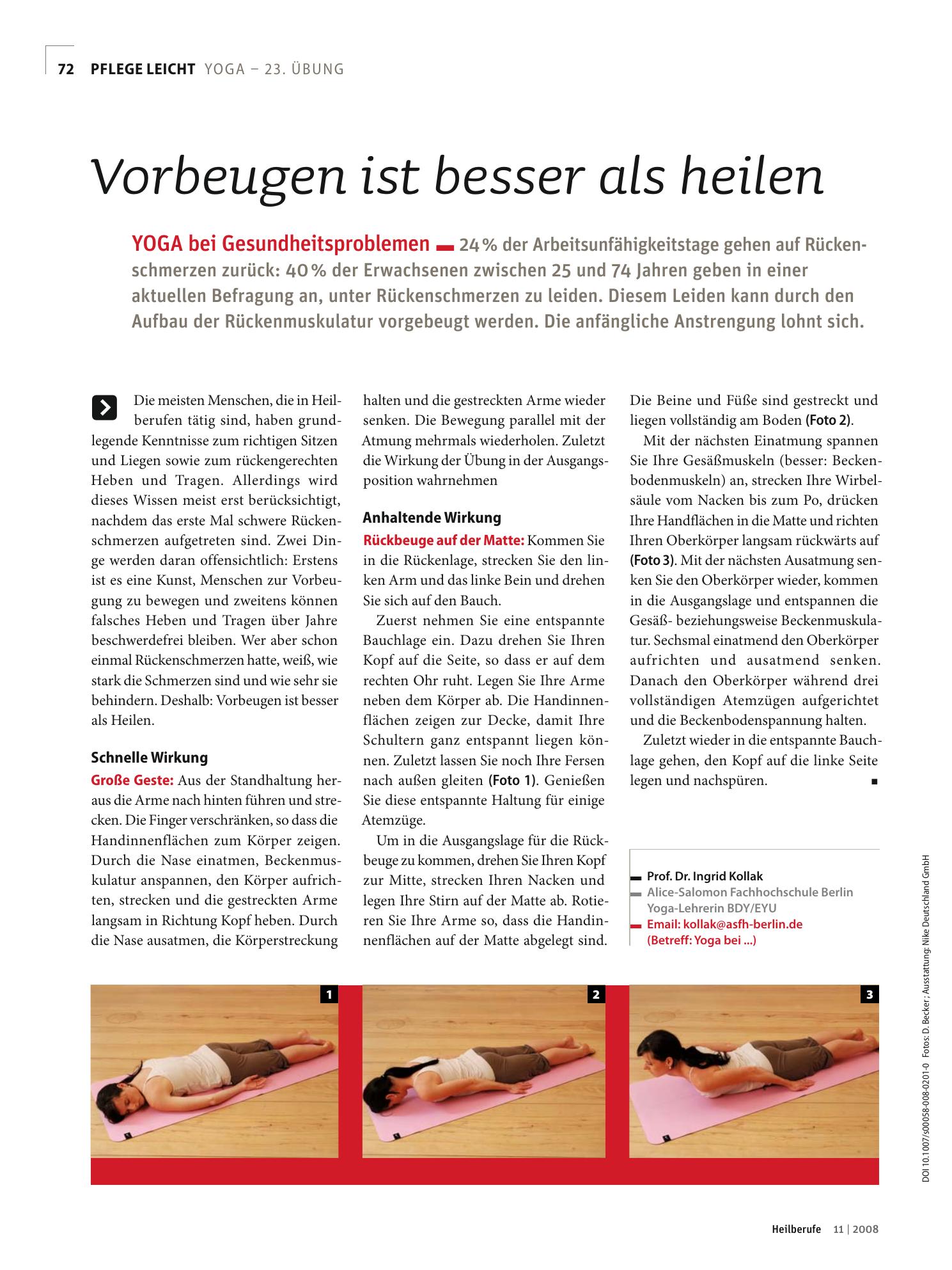 Vorschauseite 1: Vorbeugen ist besser als heilen