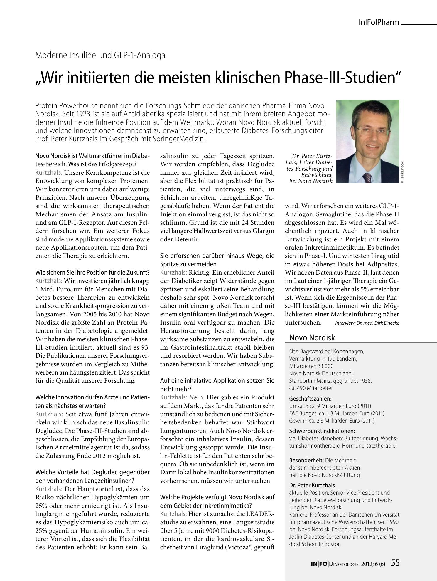 Vorschauseite 1: „Wir initiierten die meisten klinischen Phase-III-Studien“