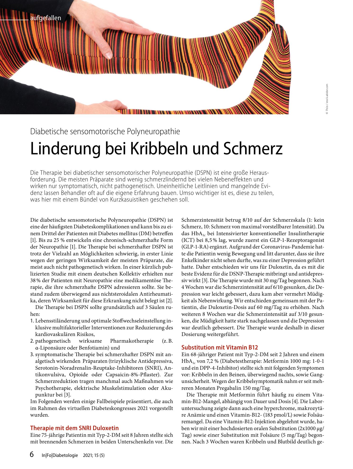 Vorschauseite 1: Linderung bei Kribbeln und Schmerz