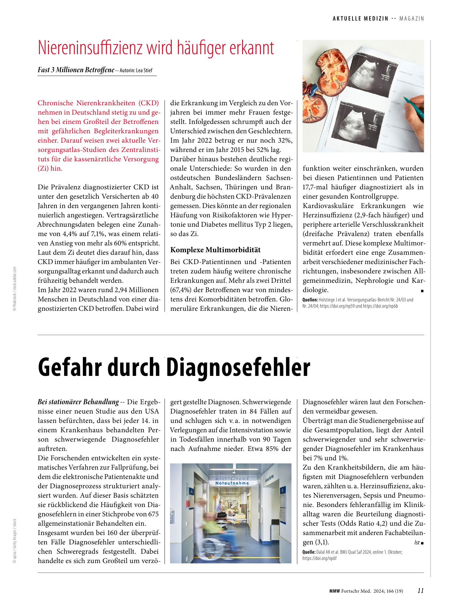 Vorschauseite 1: Gefahr durch Diagnosefehler