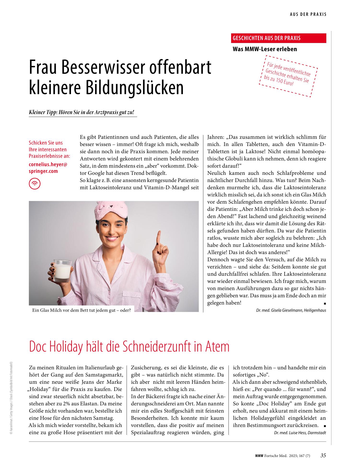 Vorschauseite 1: Doc Holiday hält die Schneiderzunft in Atem