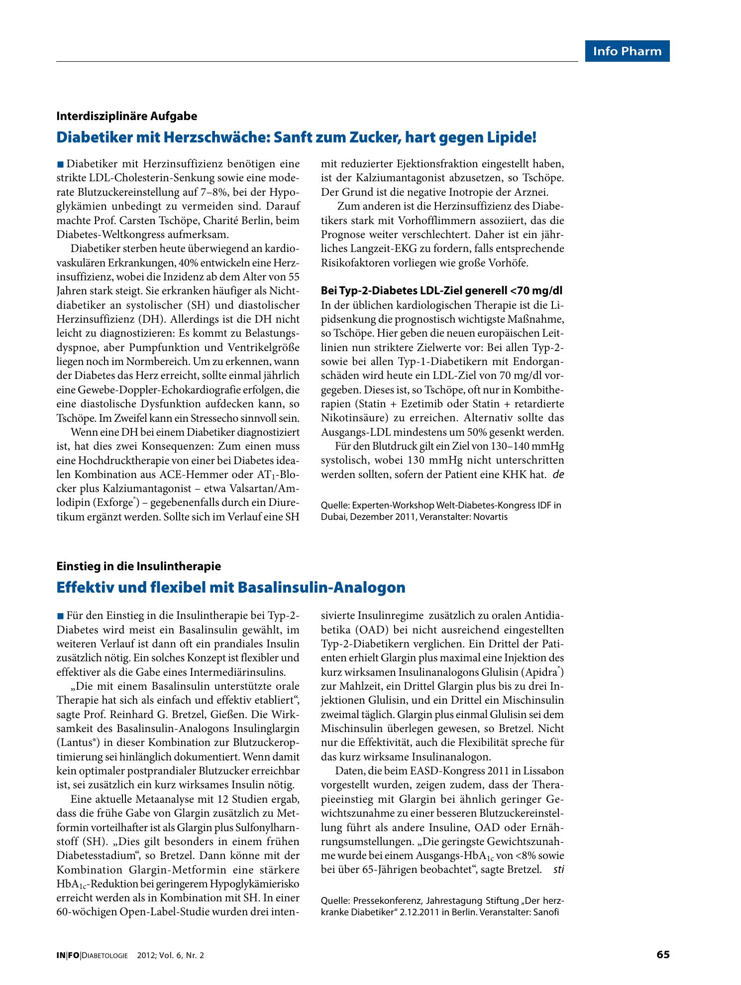 Vorschauseite 1: Effektiv und flexibel mit Basalinsulin-Analogon