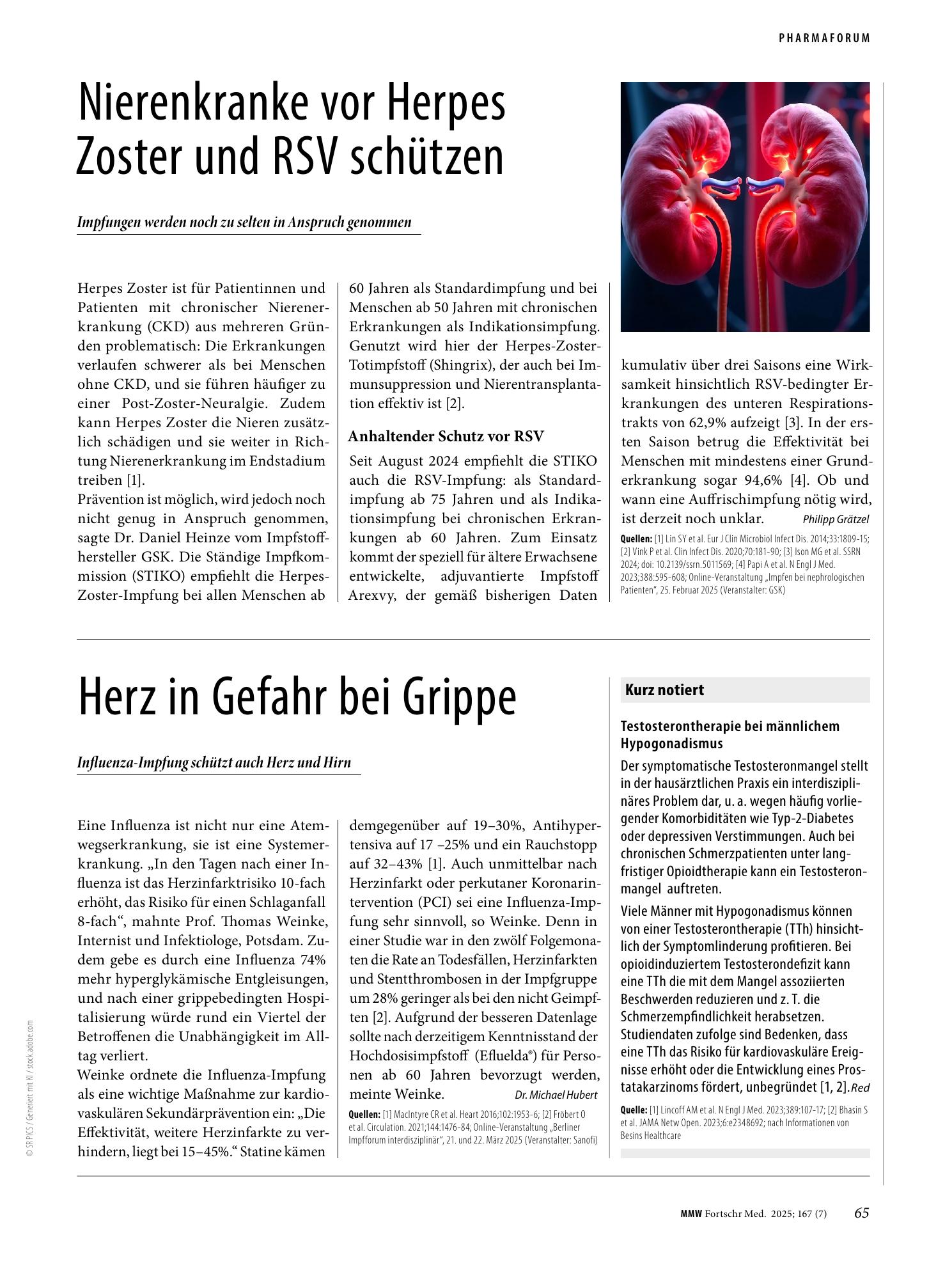 Vorschauseite 1: Herz in Gefahr bei Grippe