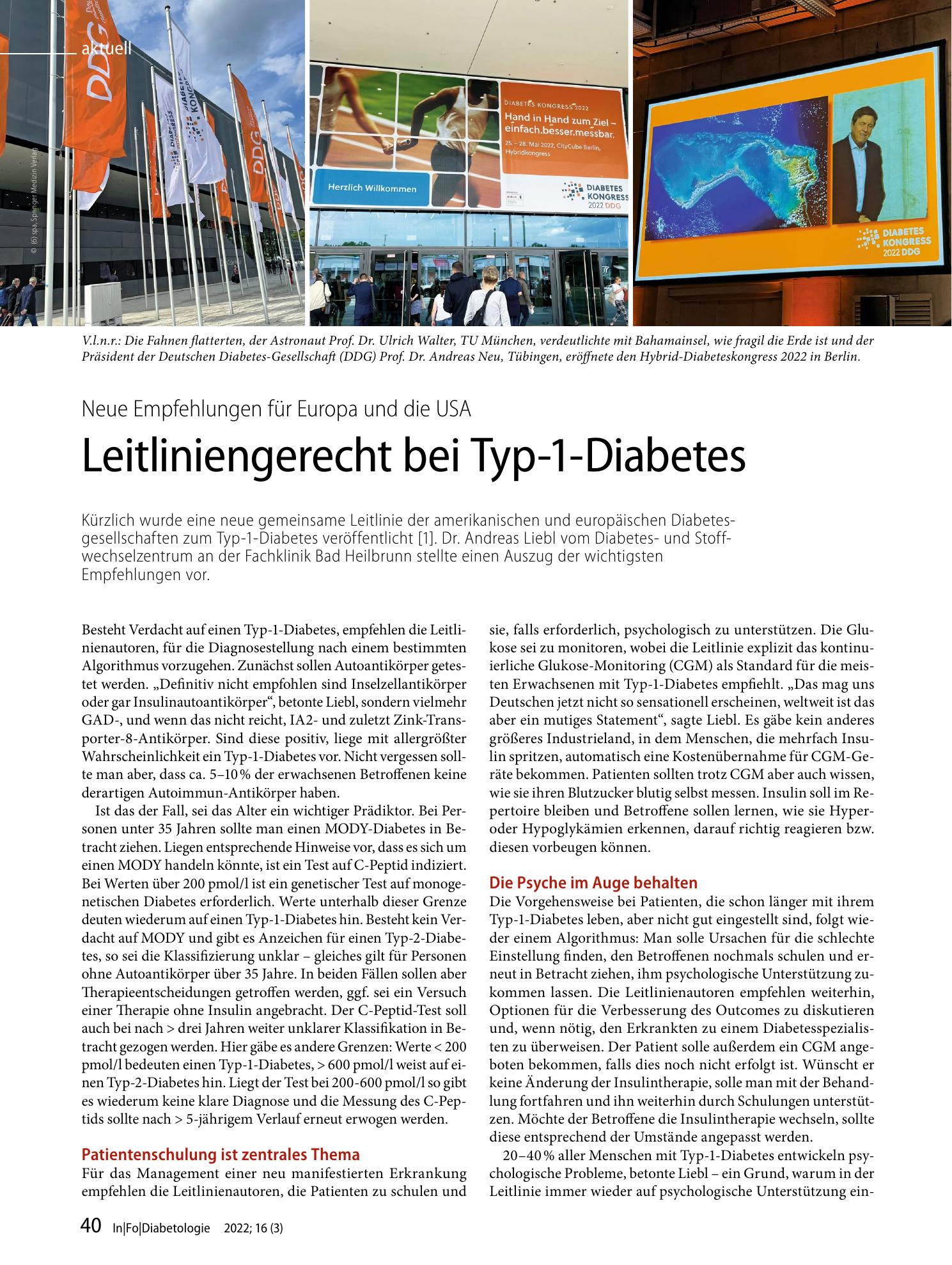 Vorschauseite 1: Leitliniengerecht bei Typ-1-Diabetes