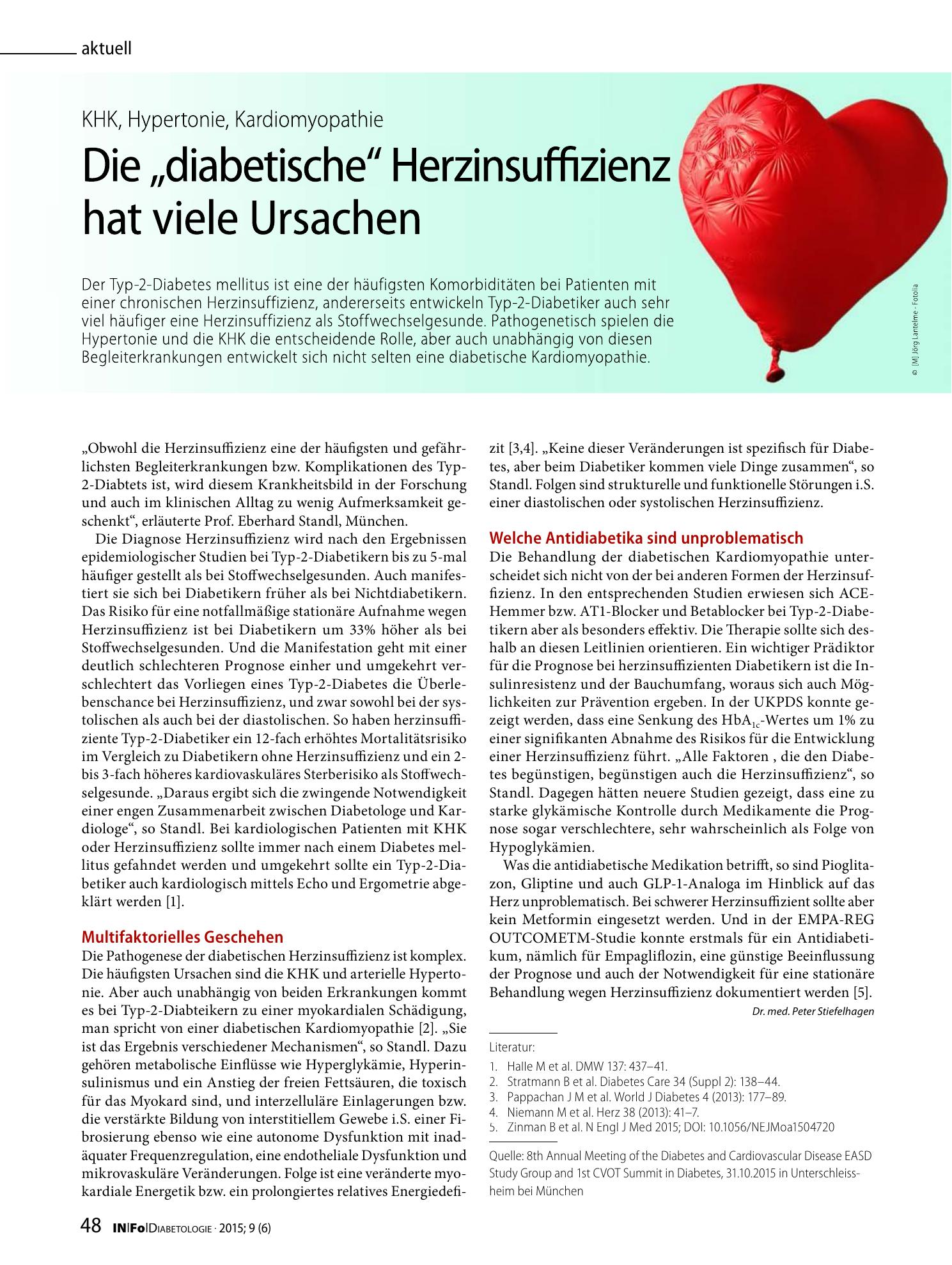 Vorschauseite 1: Die „diabetische“ Herzinsuffizienz hat viele Ursachen