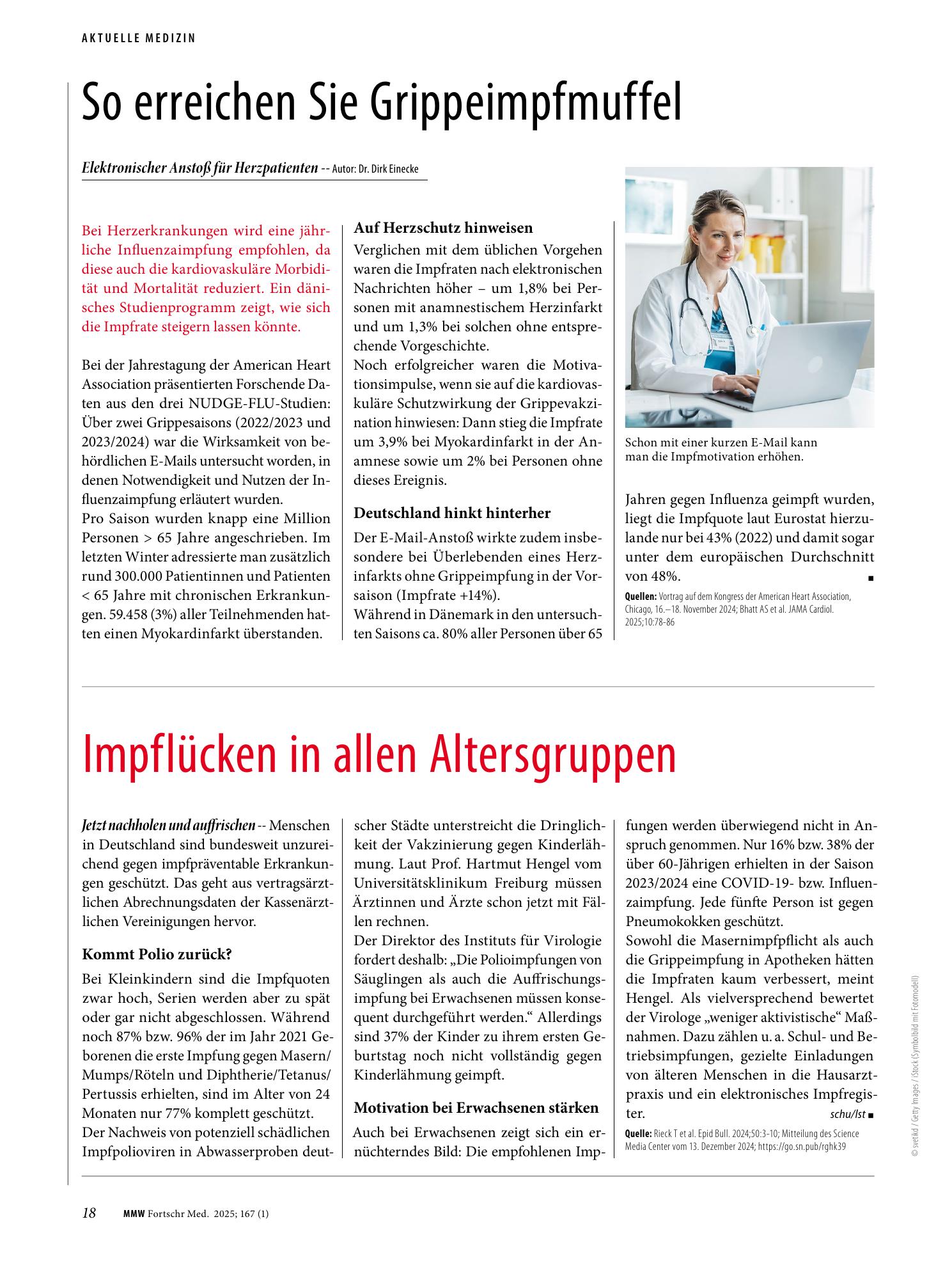 Vorschauseite 1: So erreichen Sie Grippeimpfmuffel