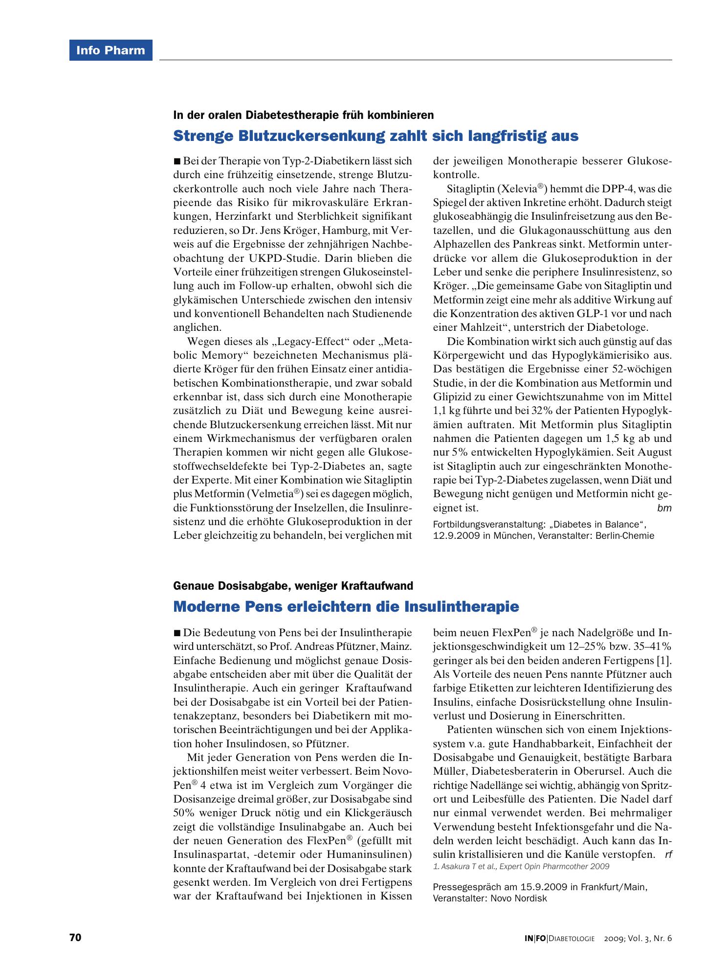 Vorschauseite 1: Moderne Pens erleichtern die Insulintherapie