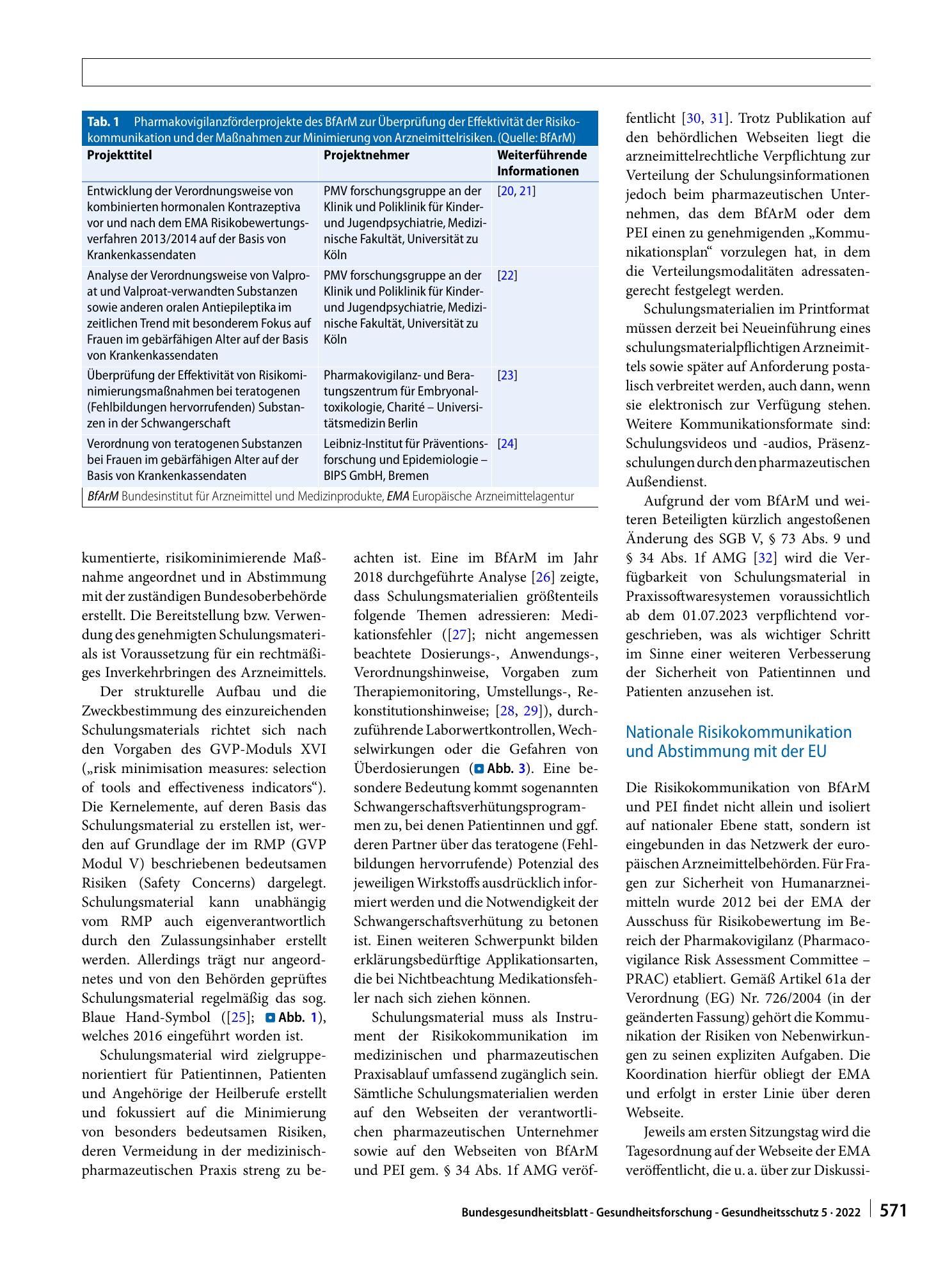 Vorschauseite 5: Instrumente behördlicher Kommunikation zu Anwendungsrisiken von Arzneimitteln