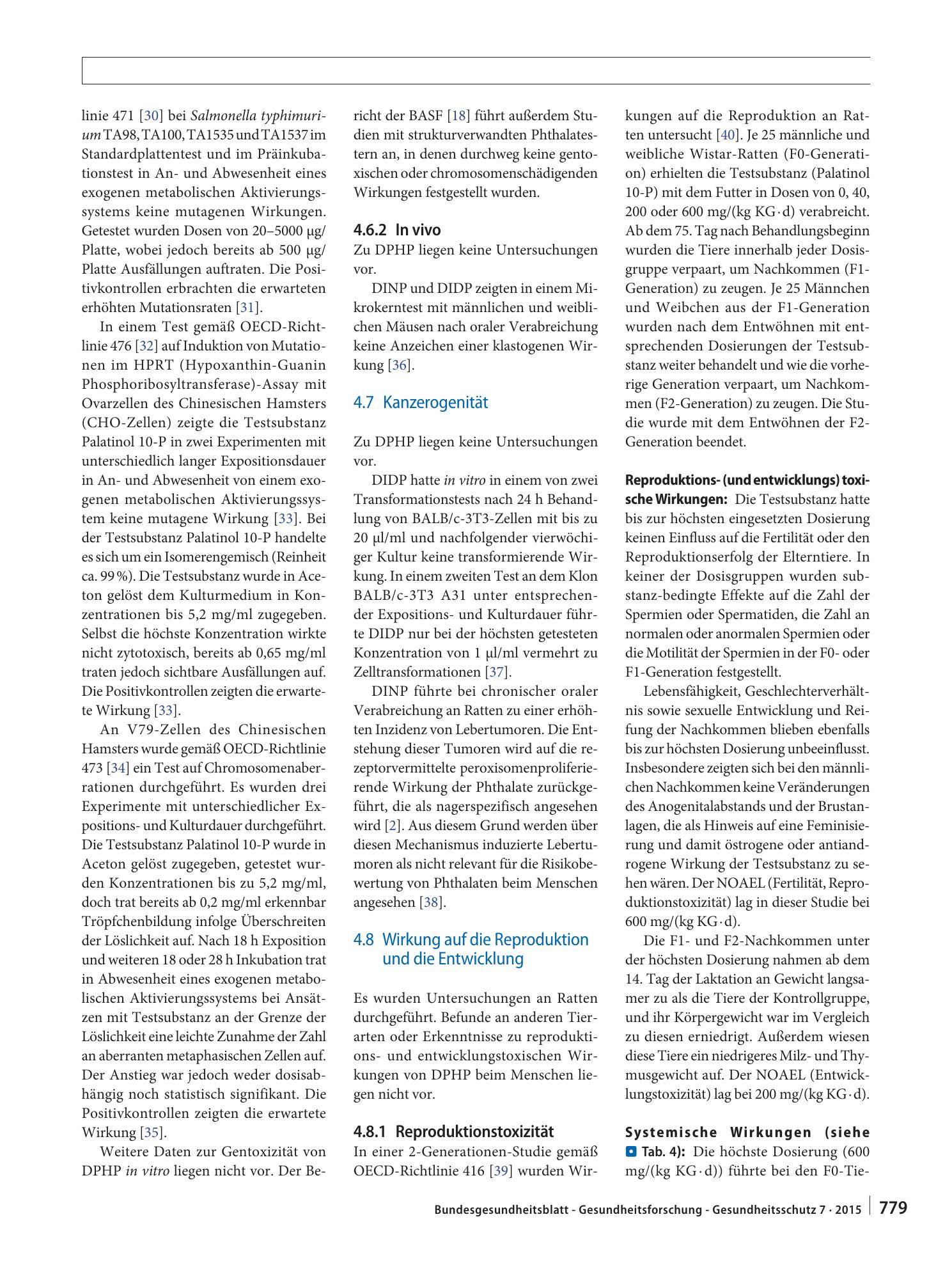 Vorschauseite 6: Stoffmonografie für Di-2-propylheptylphthalat (DPHP) – Human-Biomonitoring (HBM)-Werte für die Summe der Metaboliten Oxo-Monopropylheptylphthalat (oxo-MPHP) und Hydroxy-Monopropyl…