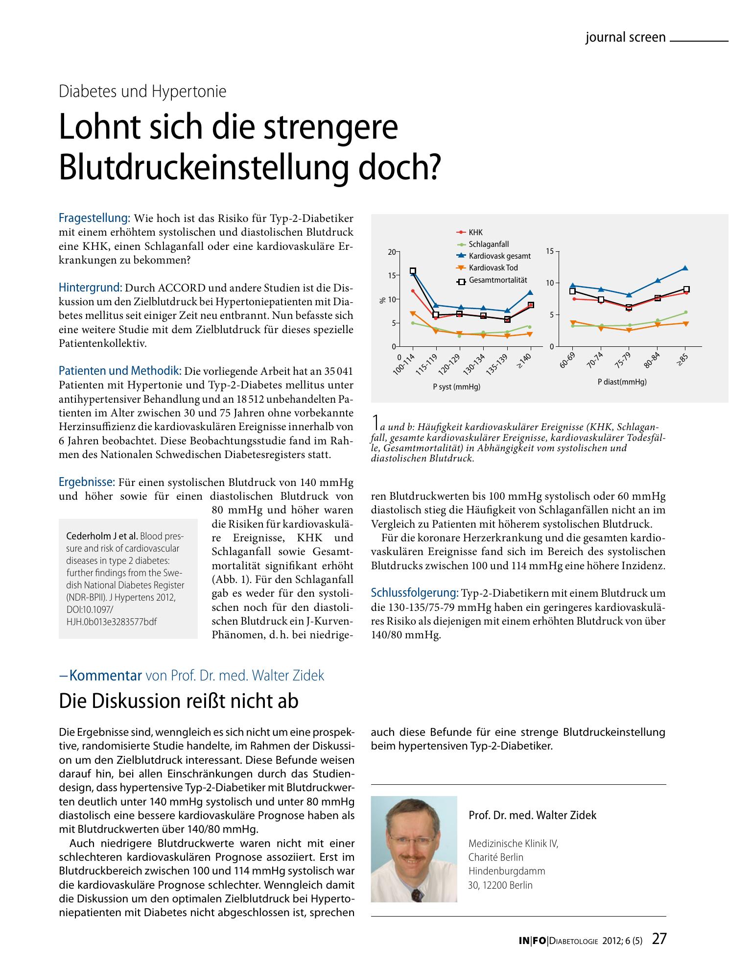 Vorschauseite 1: Lohnt sich die strengere Blutdruckeinstellung doch?