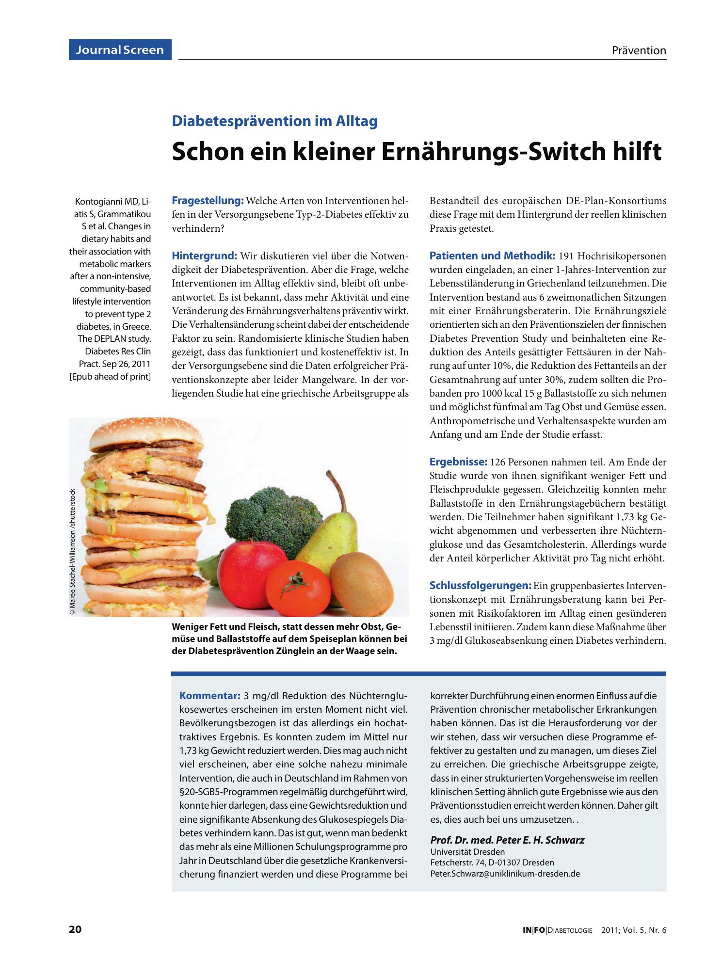 Vorschauseite 1: Schon ein kleiner Ernährungs-Switch hilft