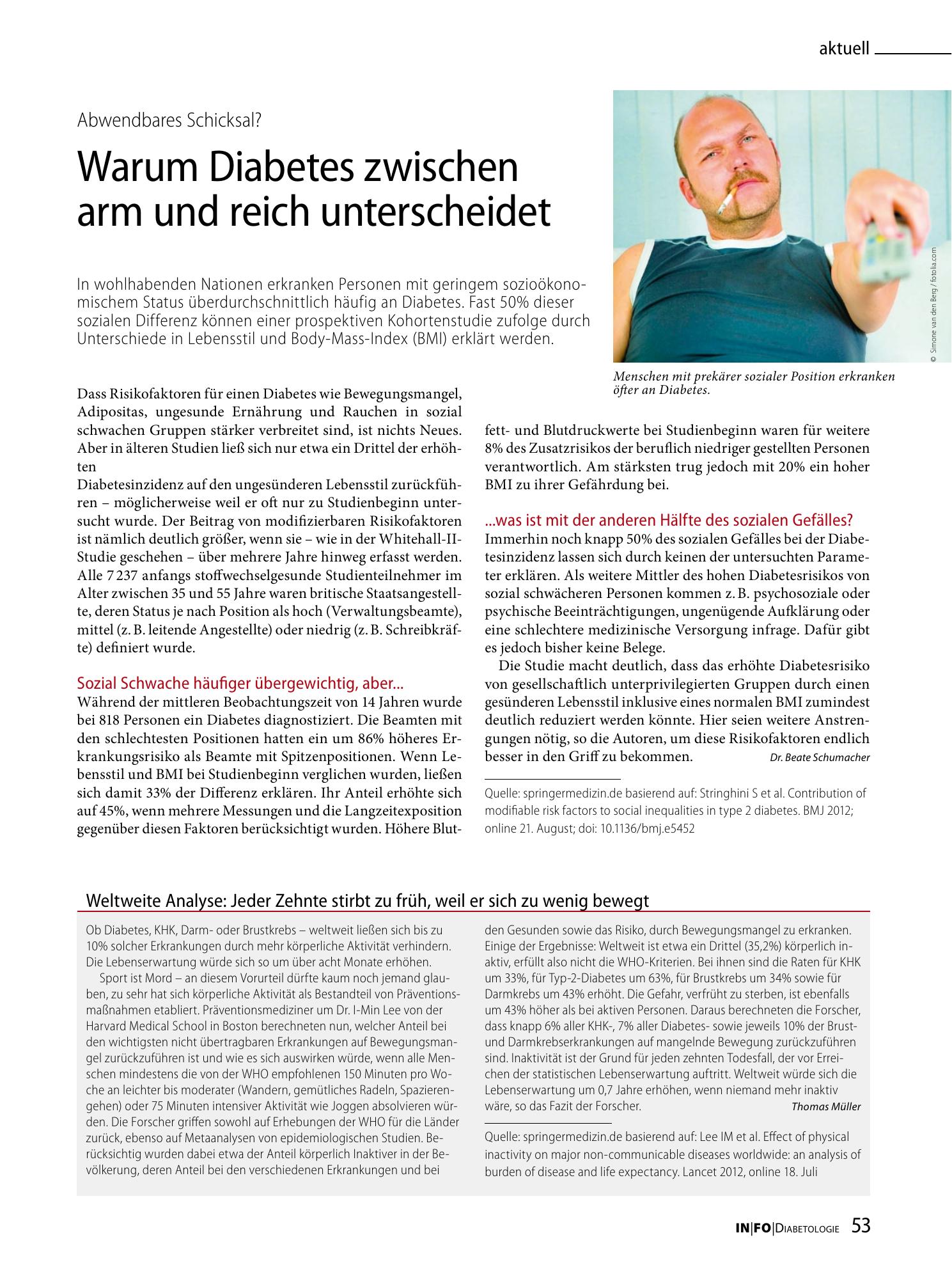 Vorschauseite 1: Weltweite Analyse: Jeder Zehnte stirbt zu früh, weil er sich zu wenig bewegt