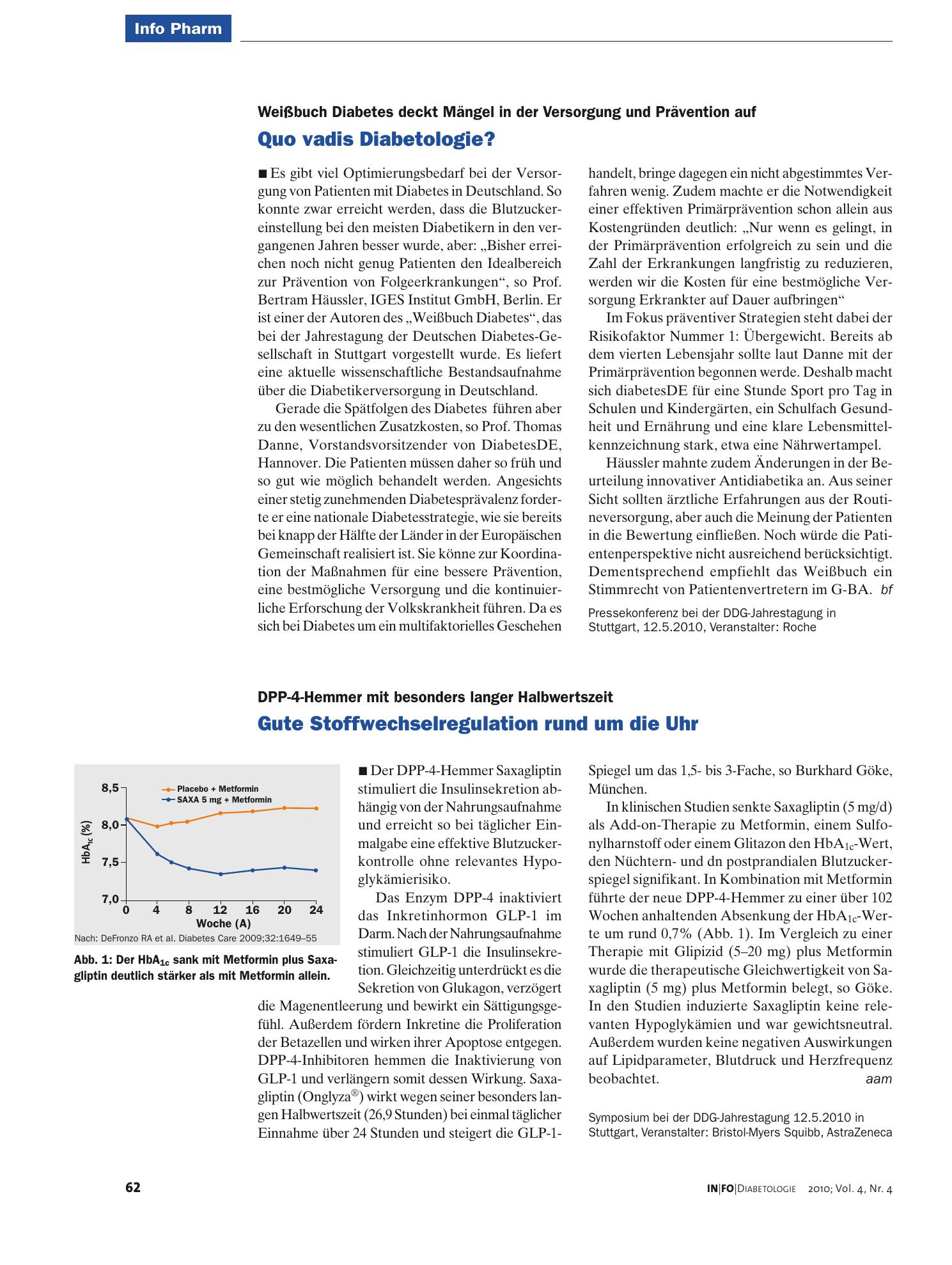 Vorschauseite 1: Quo vadis Diabetologie?