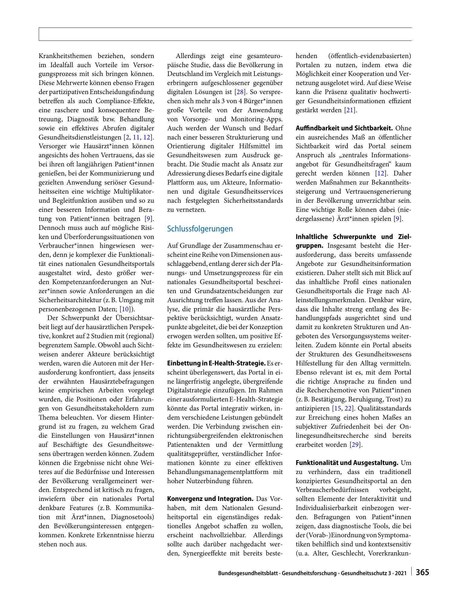 Vorschauseite 6: Das Nationale Gesundheitsportal: Entwicklungs- und Nutzungspotenziale unter besonderer Berücksichtigung der hausärztlichen Perspektive