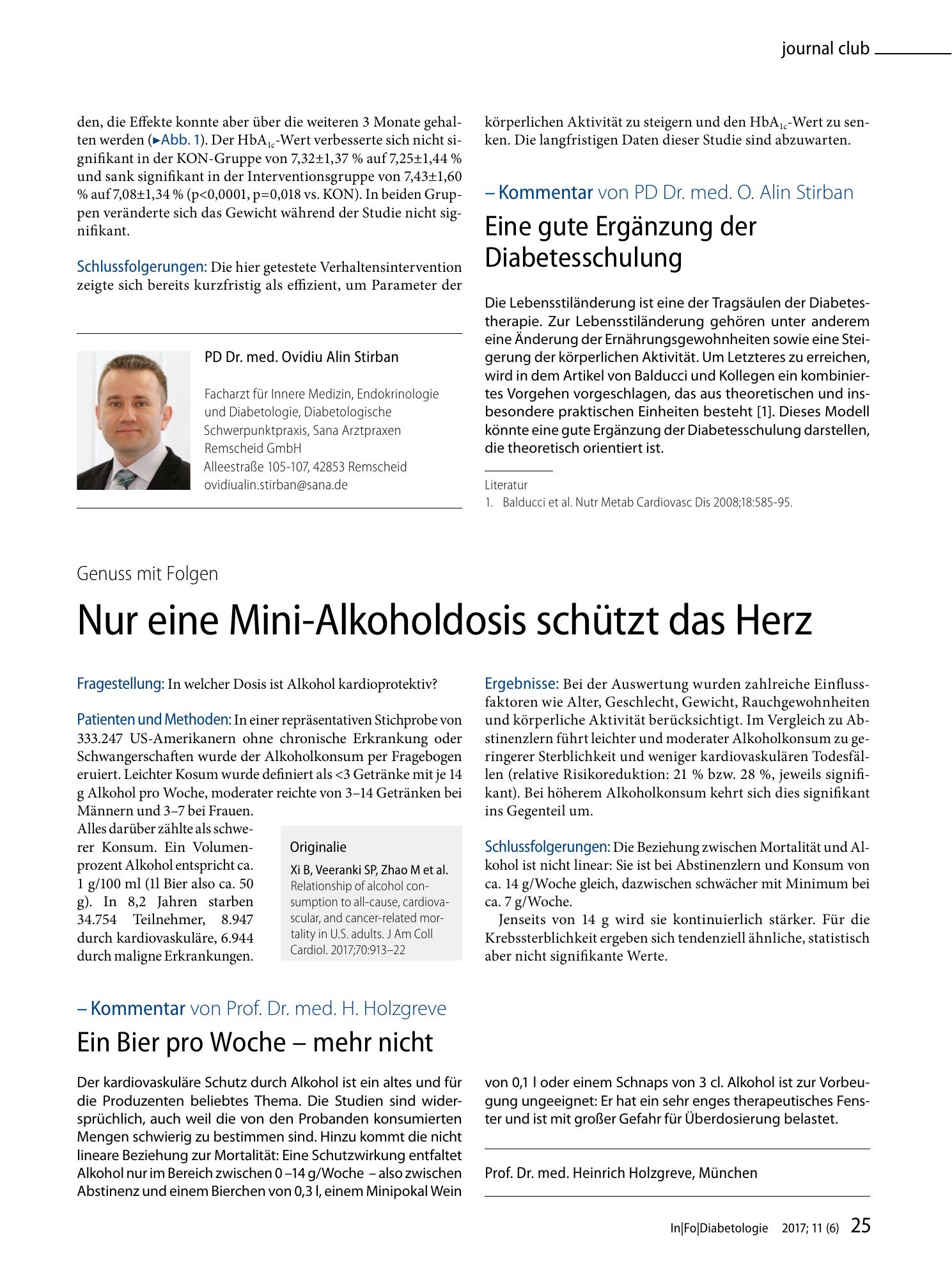 Vorschauseite 1: Nur eine Mini-Alkoholdosis schützt das Herz