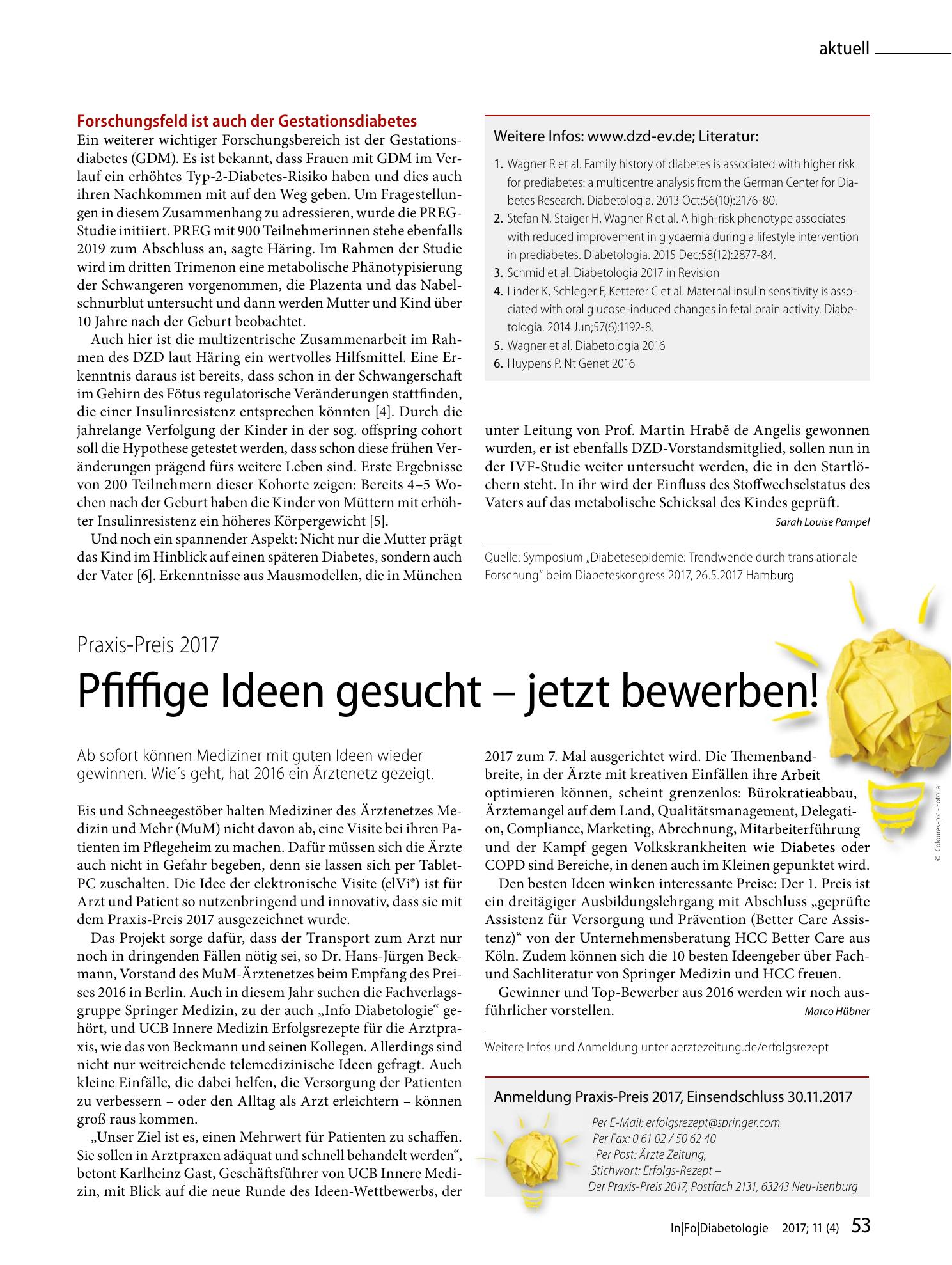 Vorschauseite 1: Pfiffige Ideen gesucht — jetzt bewerben!