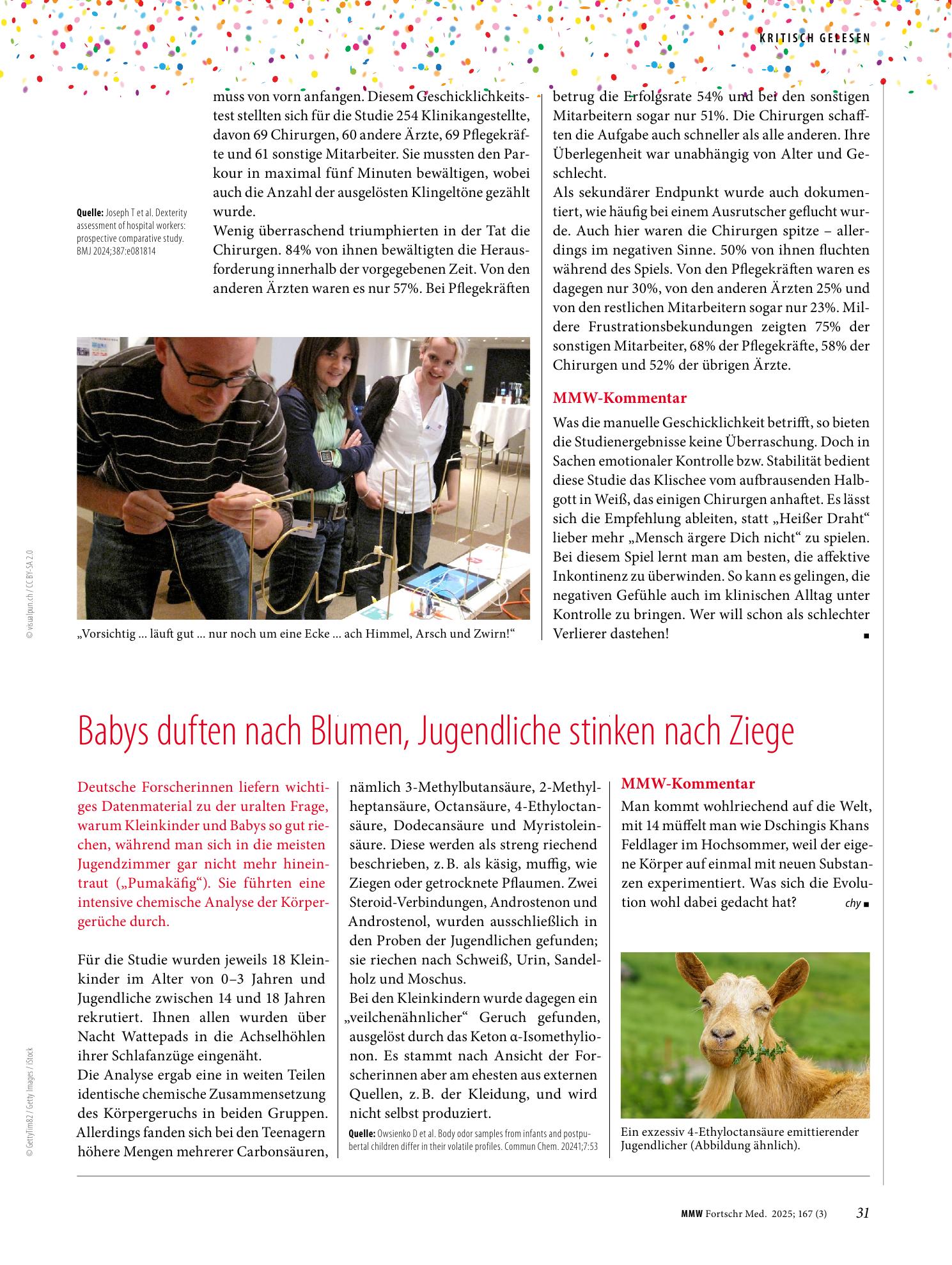 Vorschauseite 1: Babys duften nach Blumen, Jugendliche stinken nach Ziege