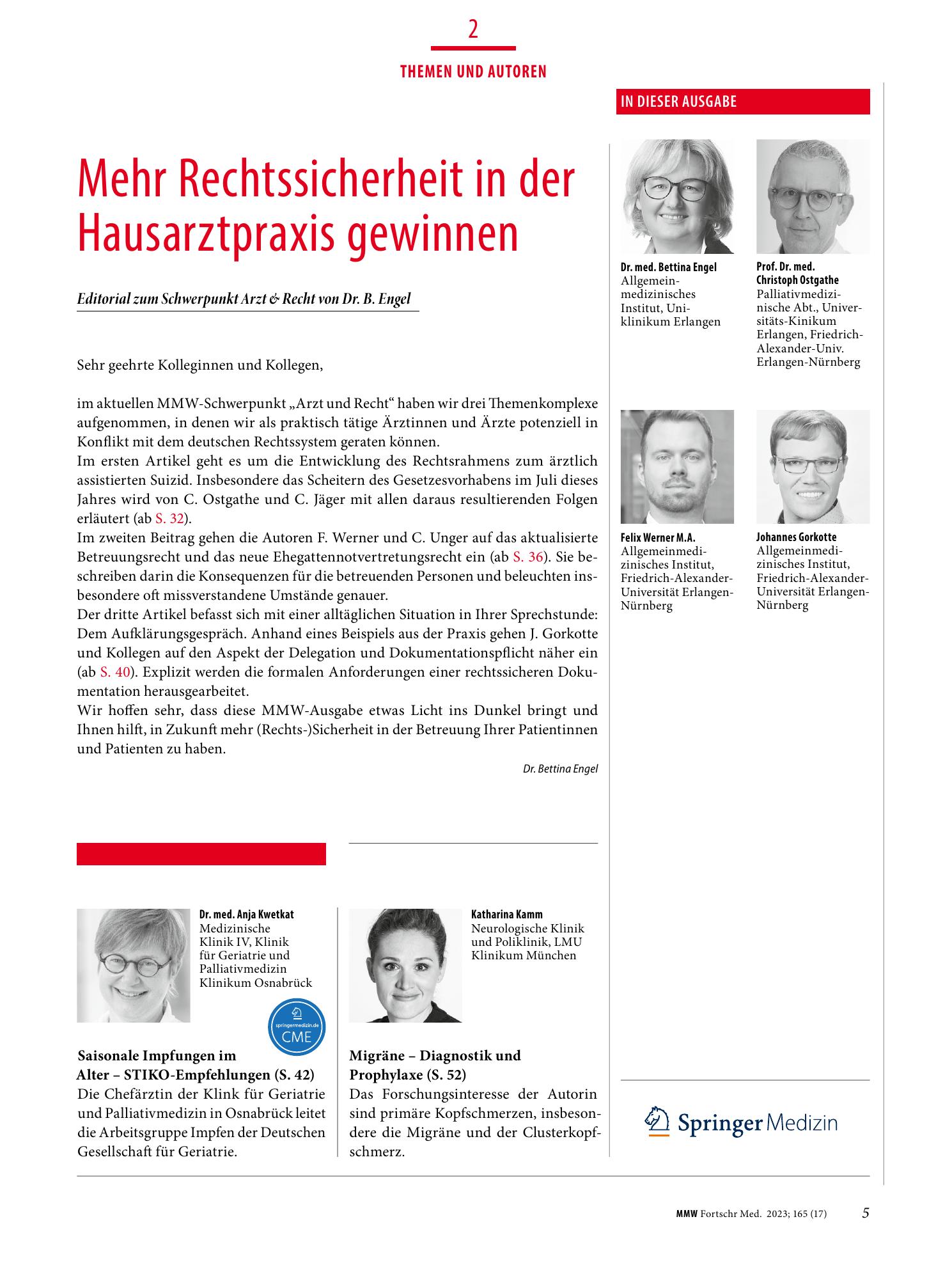 Vorschauseite 1: Mehr Rechtssicherheit in der Hausarztpraxis gewinnen