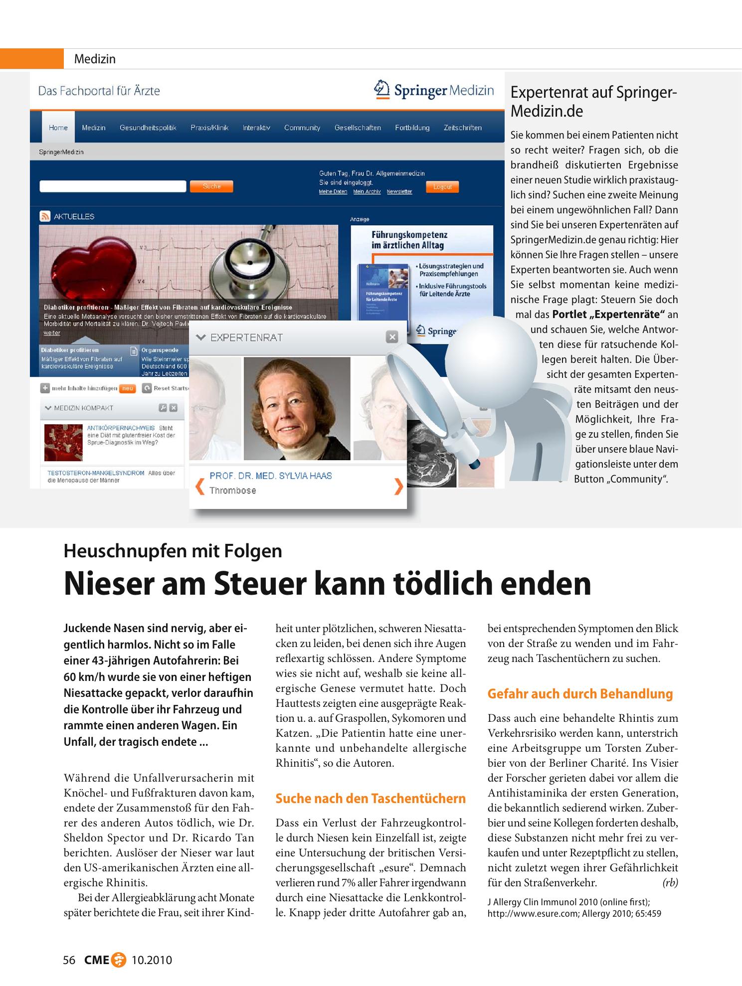 Vorschauseite 1: Nieser am Steuer kann tödlich enden