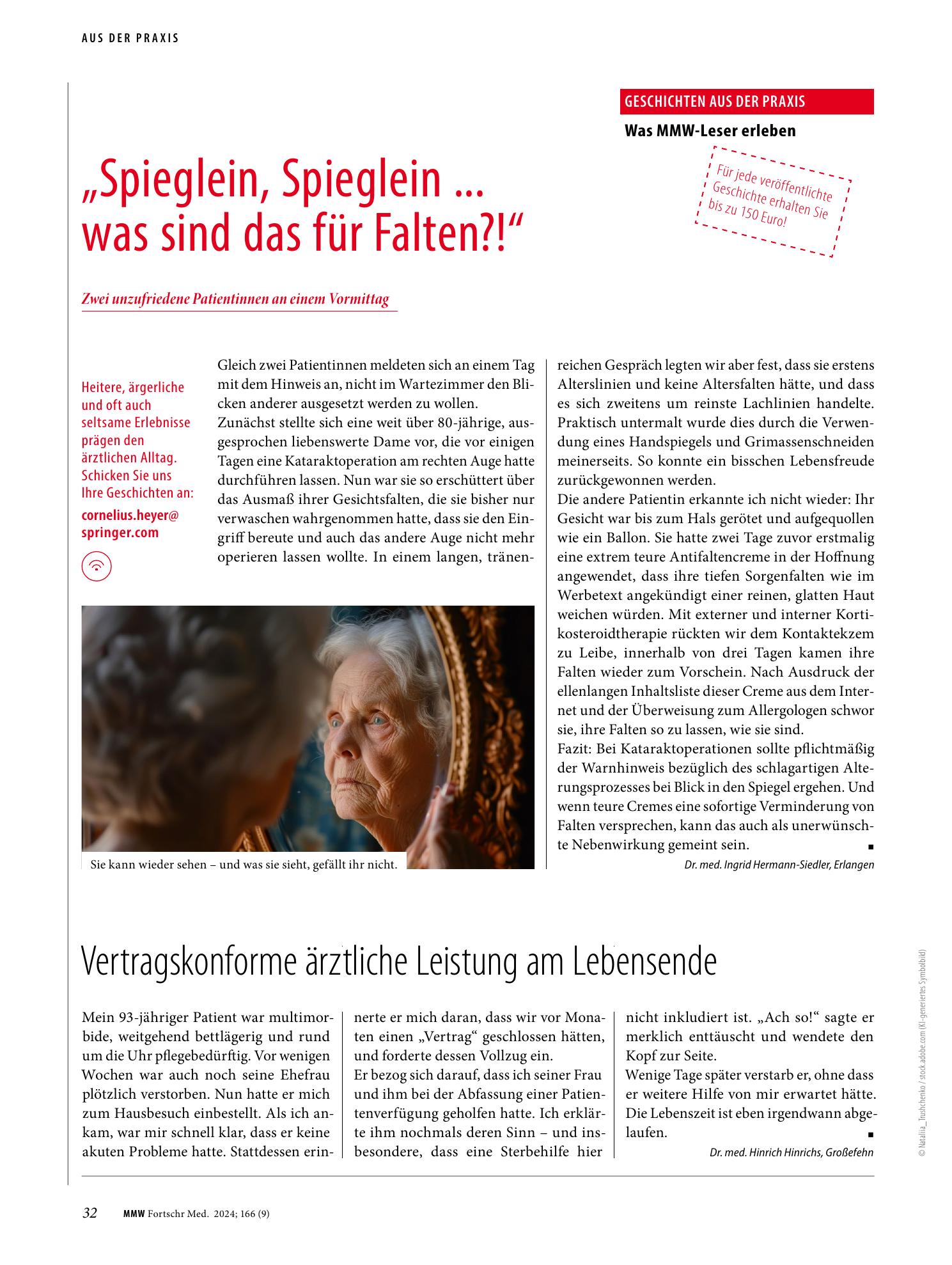 Vorschauseite 1: „Spieglein, Spieglein ... was sind das für Falten?!“