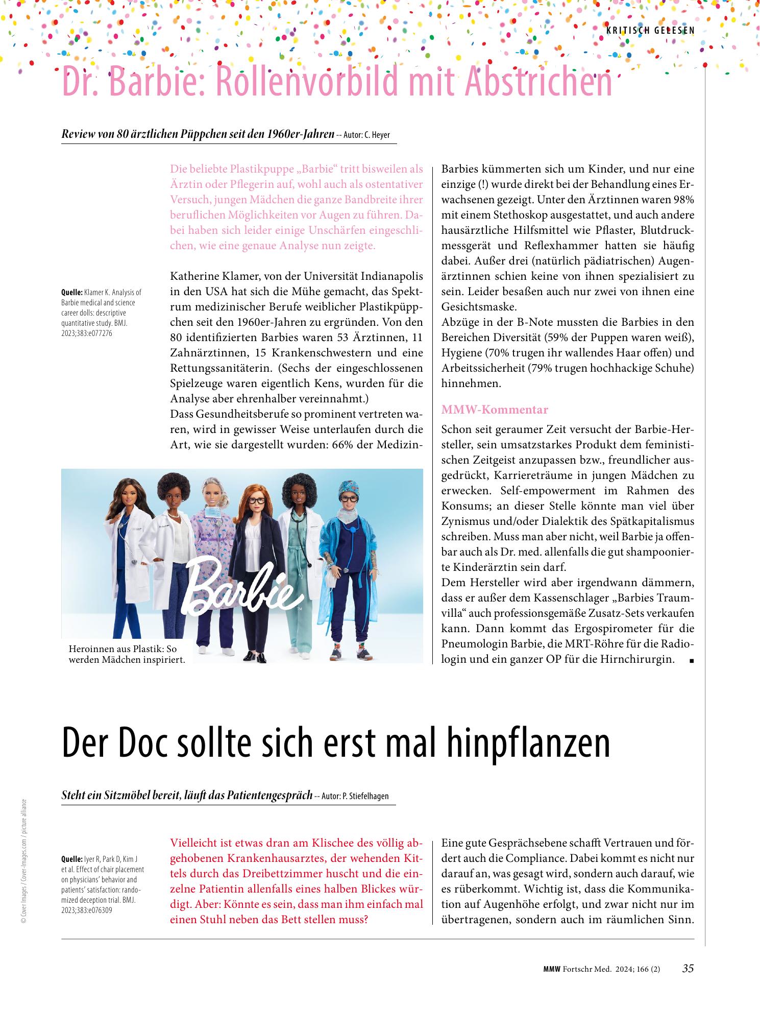 Vorschauseite 1: Dr. Barbie: Rollenvorbild mit Abstrichen