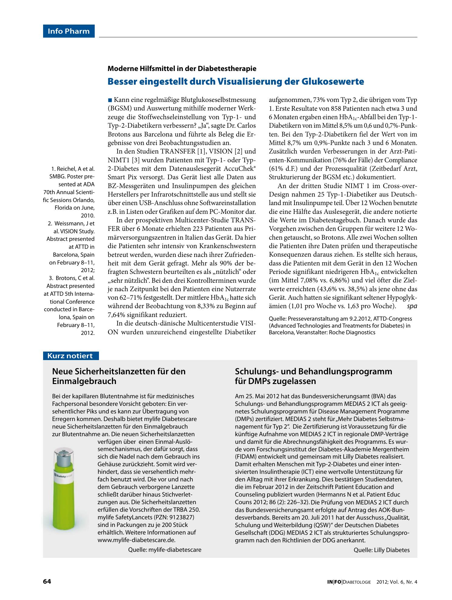 Vorschauseite 1: Besser eingestellt durch Visualisierung der Glukosewerte