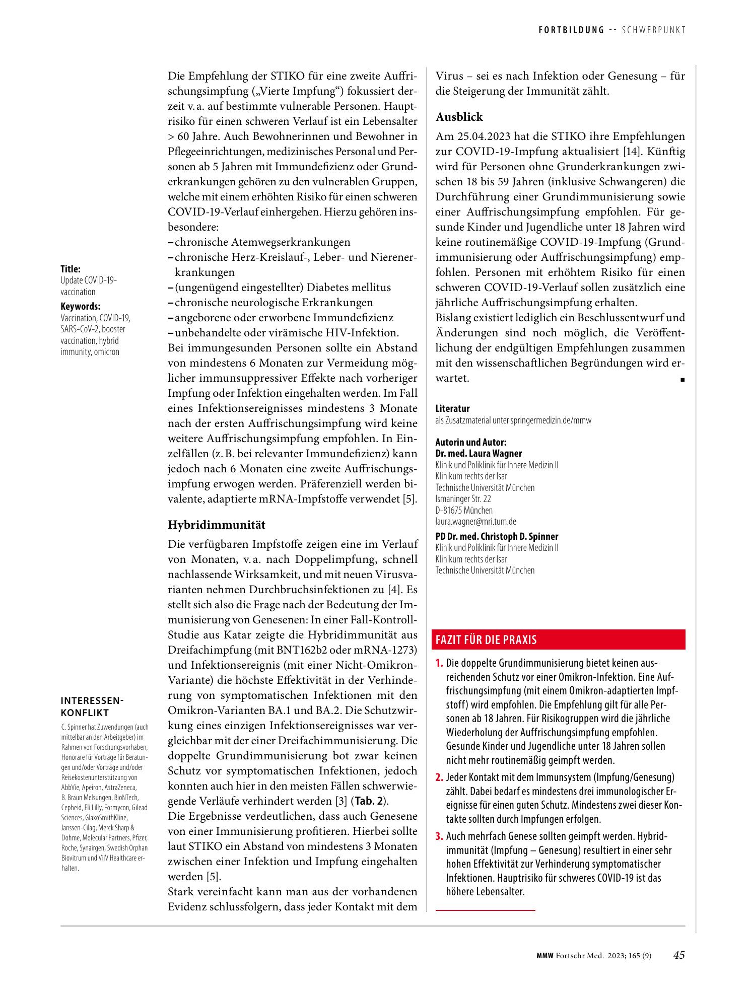 Vorschauseite 3: Update COVID-19-Impfung