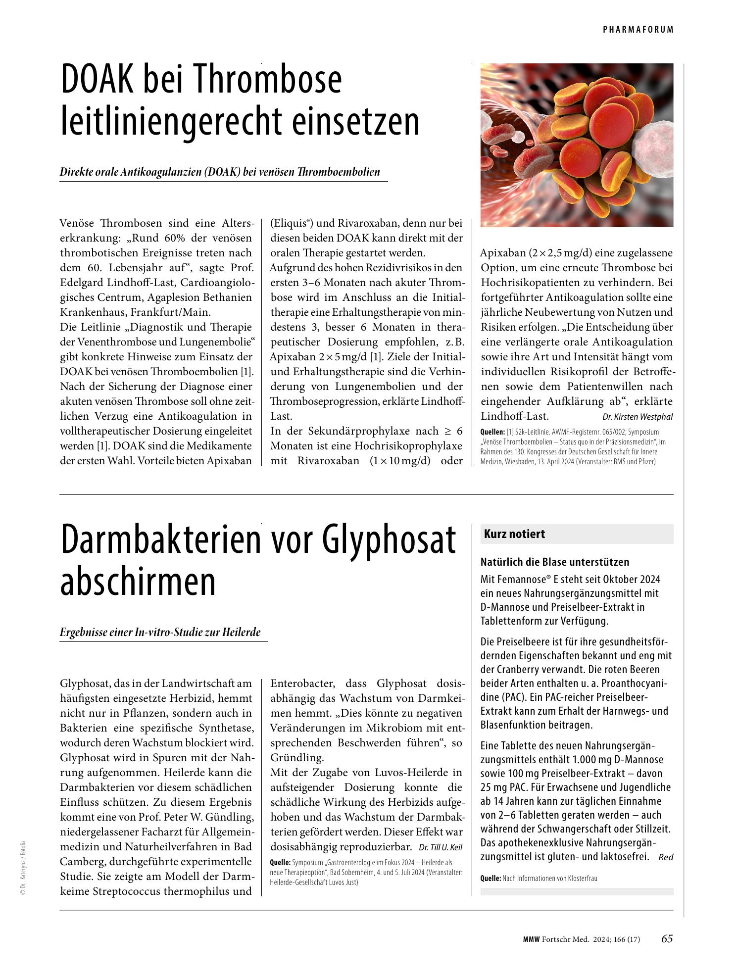 Vorschauseite 1: Darmbakterien vor Glyphosat abschirmen