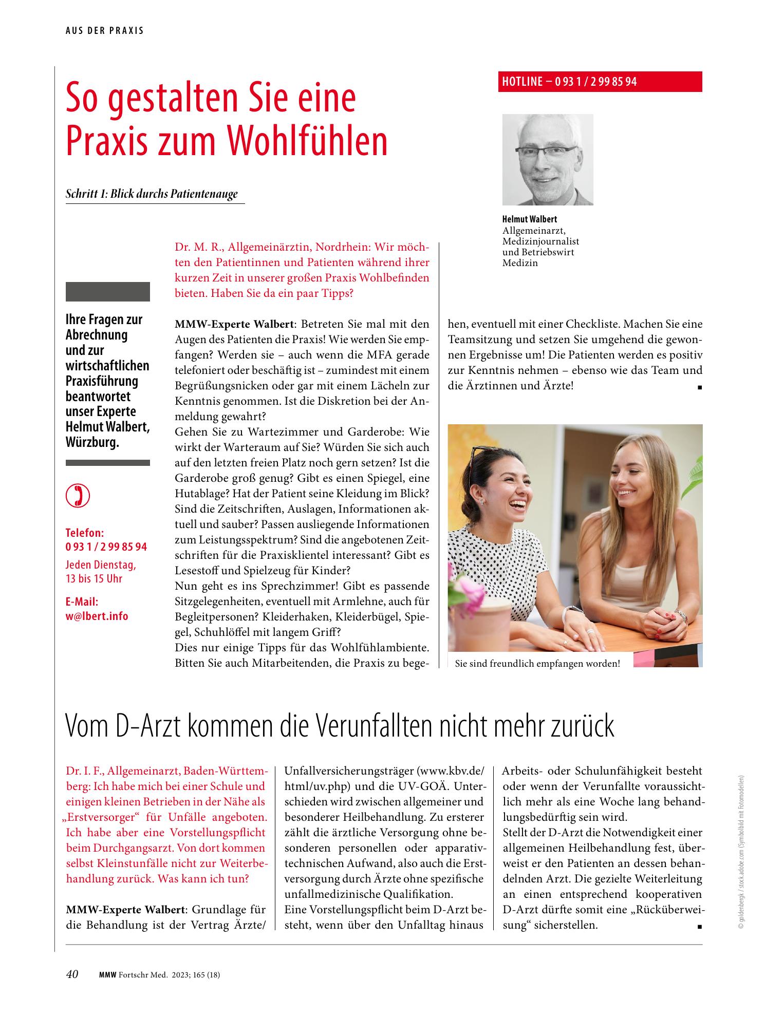 Vorschauseite 1: So gestalten Sie eine Praxis zum Wohlfühlen