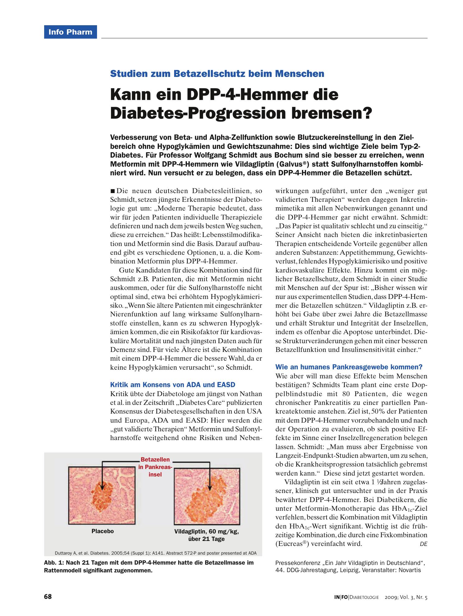 Vorschauseite 1: Kann ein DPP-4-Hemmer die Diabetes-Progression bremsen?