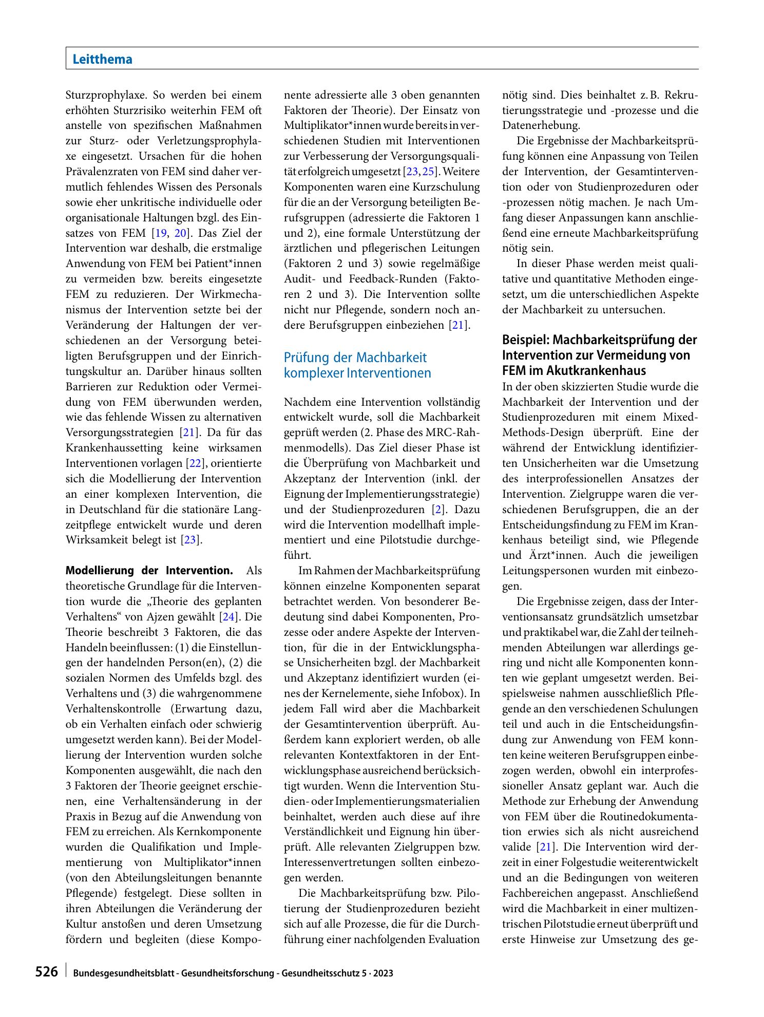 Vorschauseite 4: Entwicklung und Evaluation komplexer Interventionen in der Pflege
