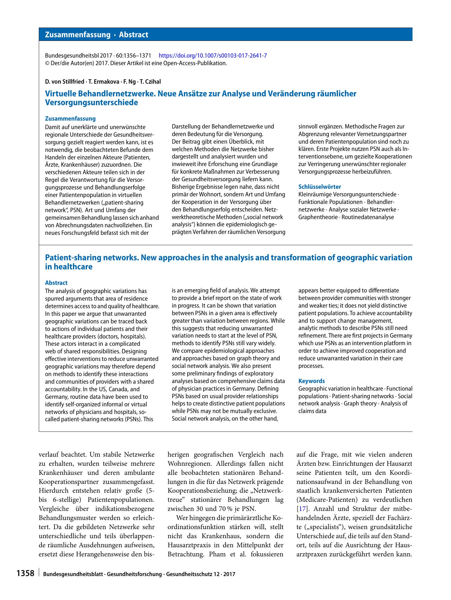 Vorschauseite 3: Virtuelle Behandlernetzwerke