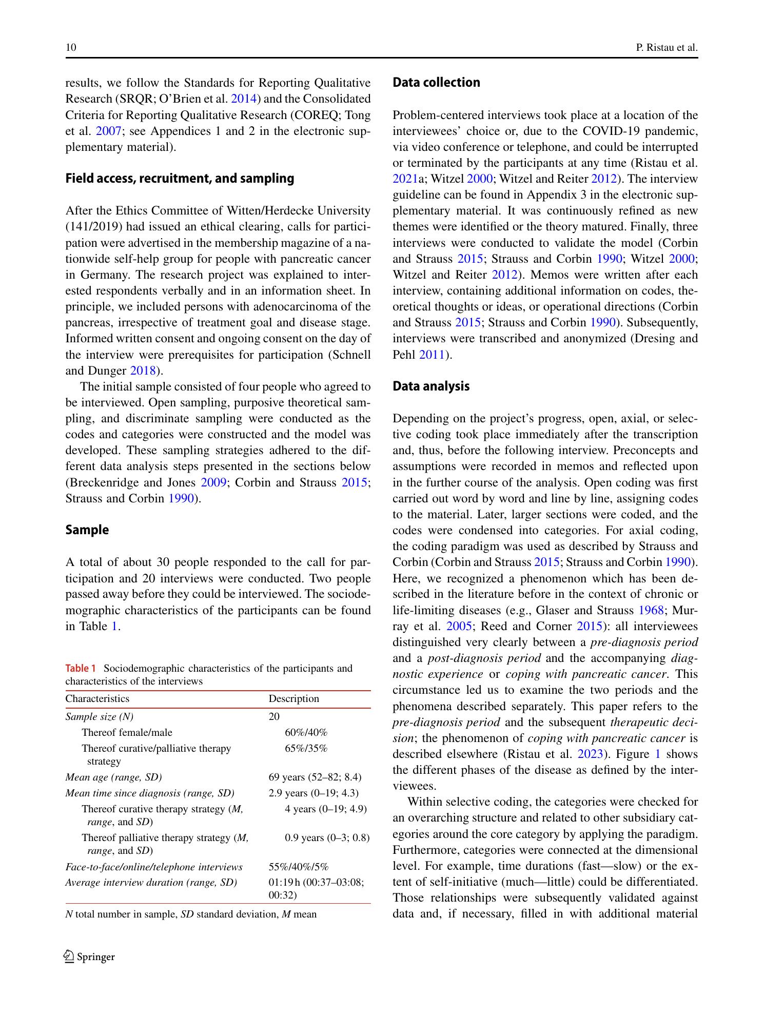 Vorschauseite 3: Experiencing the diagnosis of pancreatic cancer as an acute threat: a grounded theory study on the diagnostic process of people with pancreatic adenocarcinoma