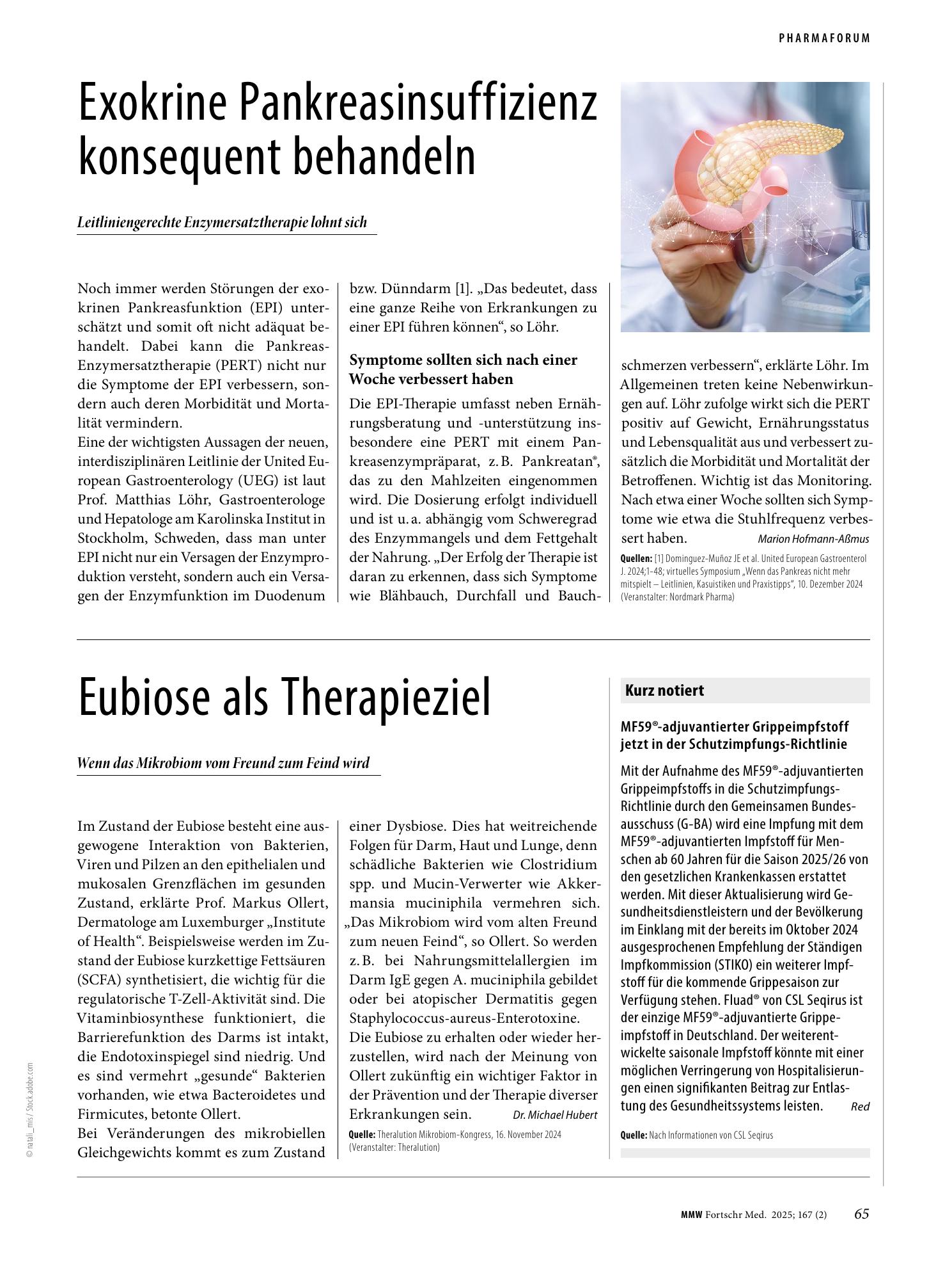 Vorschauseite 1: Eubiose als Therapieziel