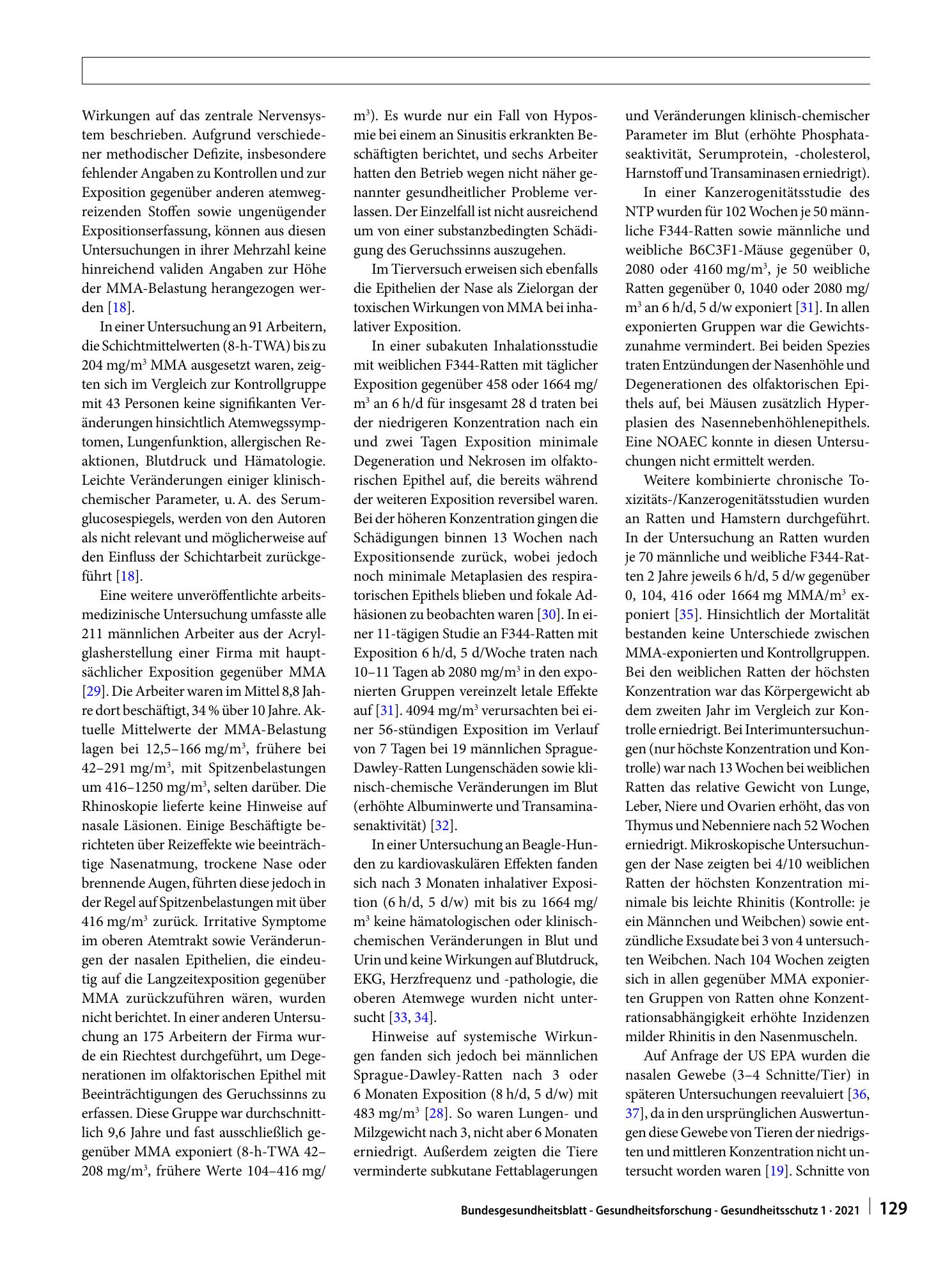 Vorschauseite 4: Richtwerte für Methylmethacrylat in der Innenraumluft