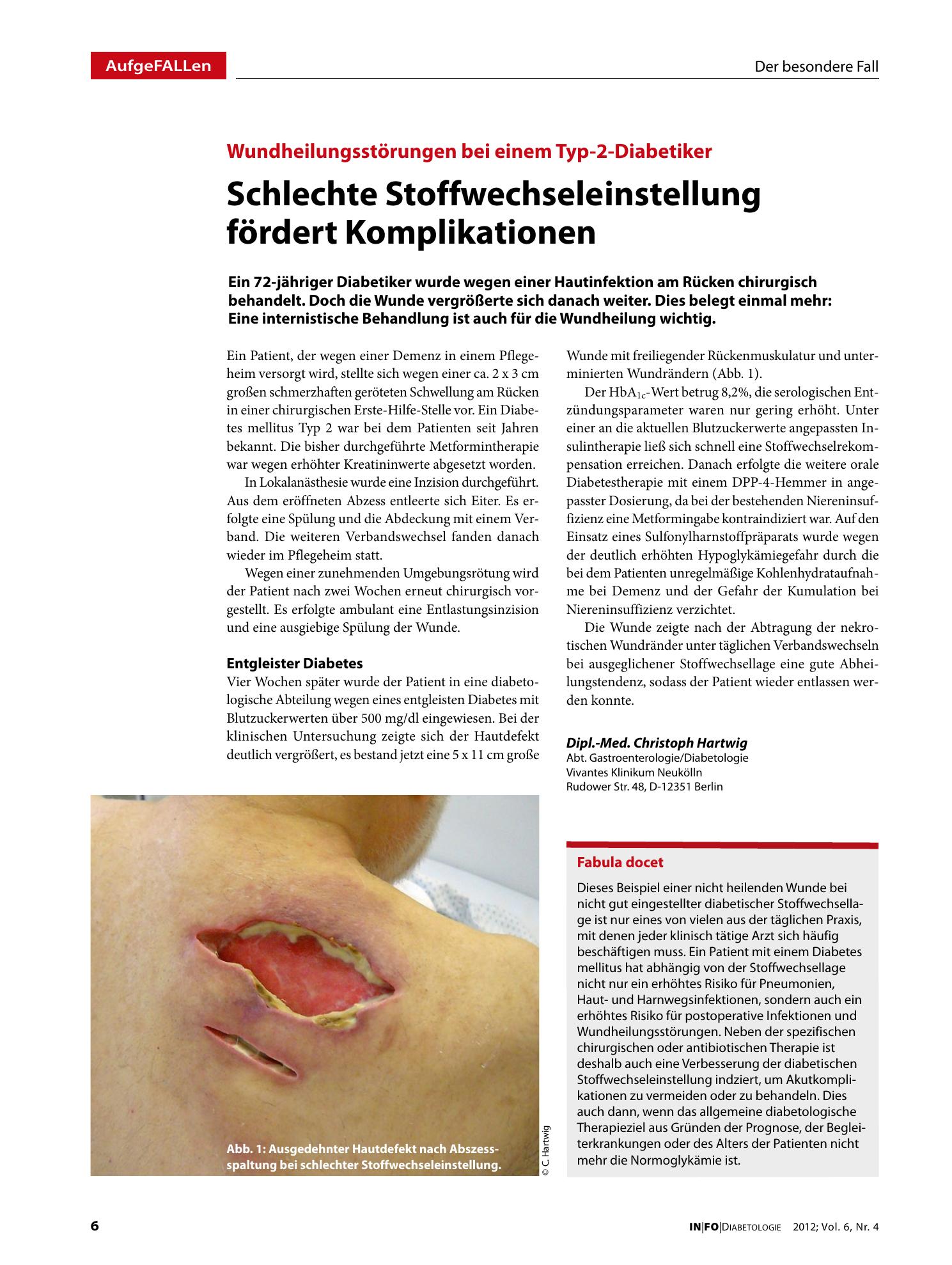 Vorschauseite 1: Schlechte Stoffwechseleinstellung fördert Komplikationen
