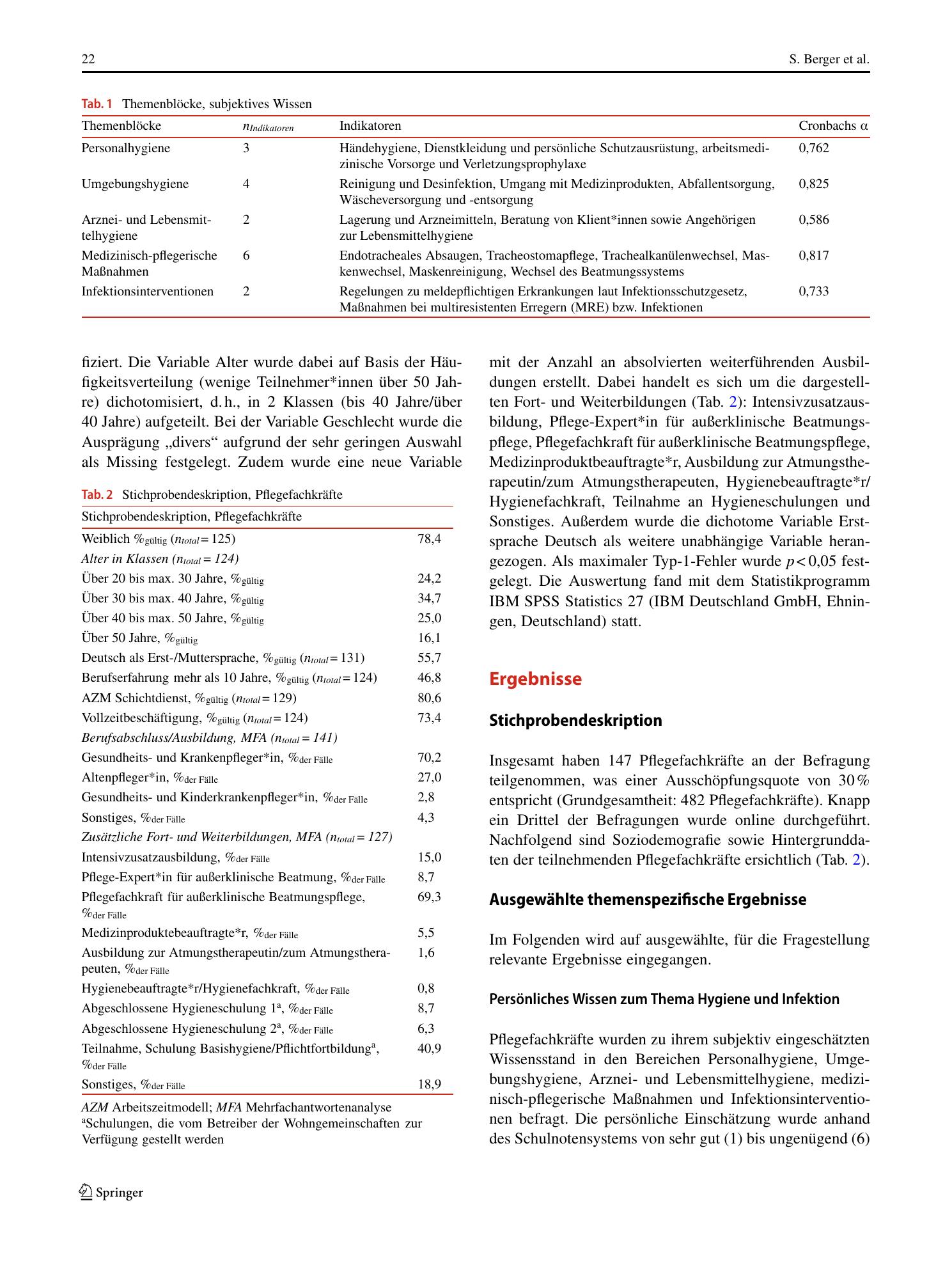 Vorschauseite 4: Wissensstand und Informationsbedarfe von Pflegefachkräften zum Hygienemanagement in Wohngemeinschaften der außerklinischen Intensivpflege