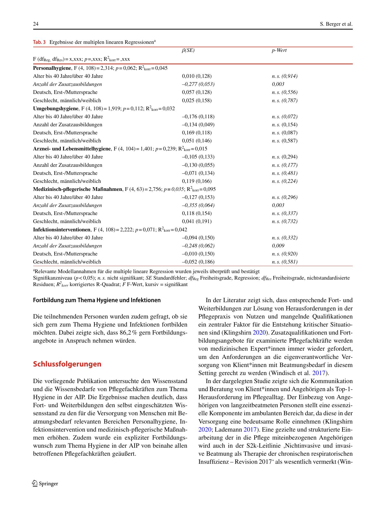 Vorschauseite 6: Wissensstand und Informationsbedarfe von Pflegefachkräften zum Hygienemanagement in Wohngemeinschaften der außerklinischen Intensivpflege