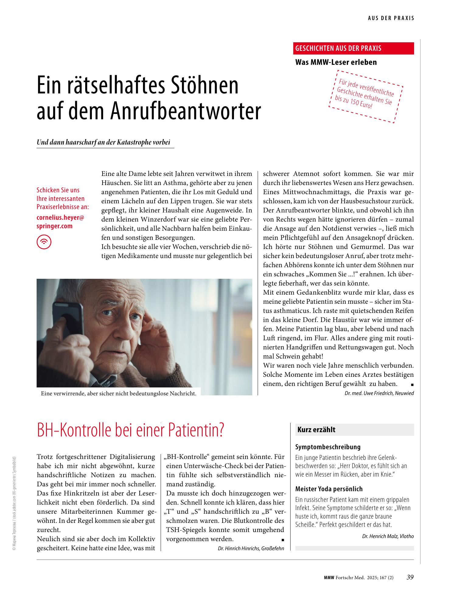 Vorschauseite 1: Ein rätselhaftes Stöhnen auf dem Anrufbeantworter
