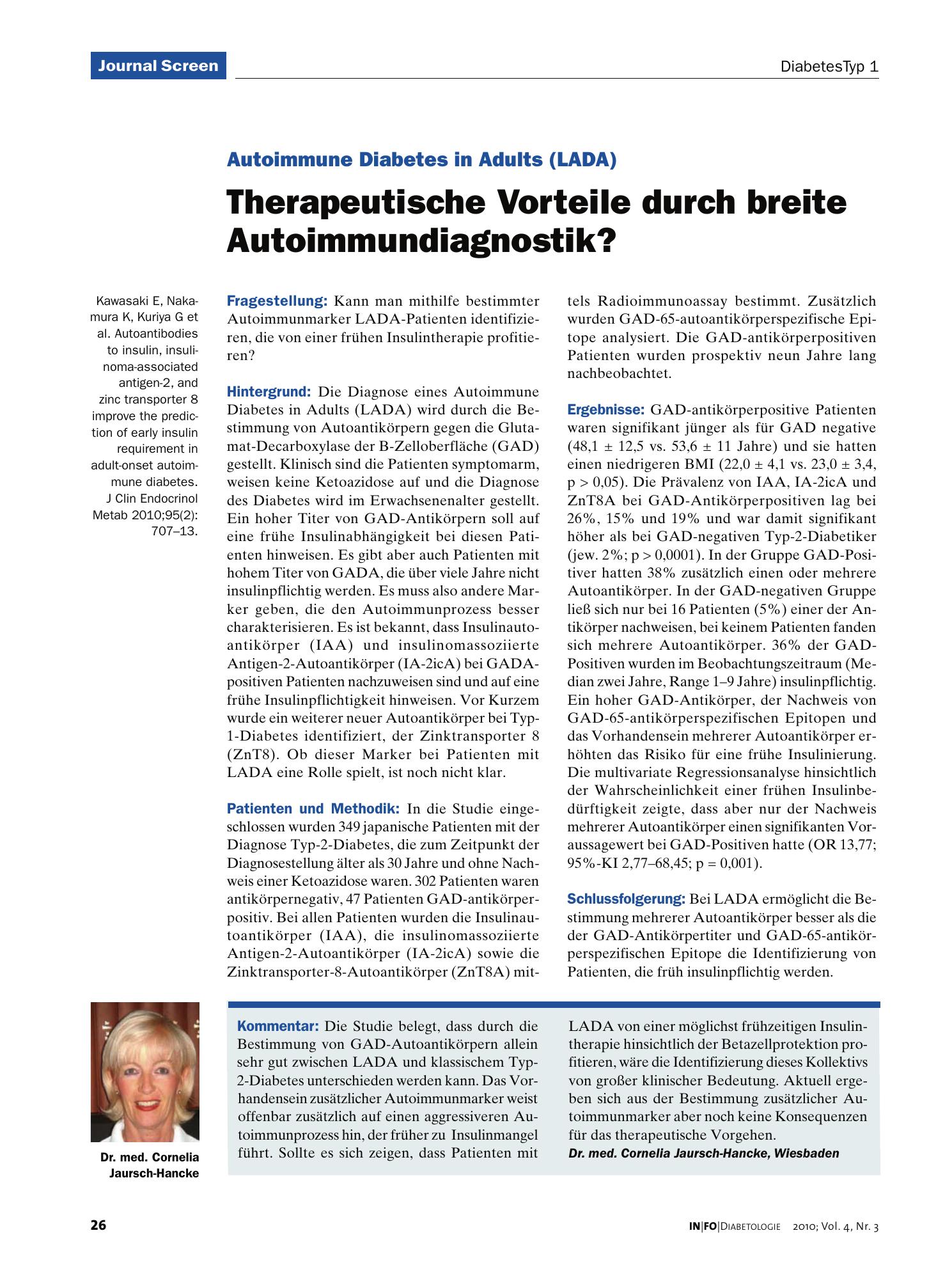 Vorschauseite 1: Therapeutische Vorteile durch breite Autoimmundiagnostik?
