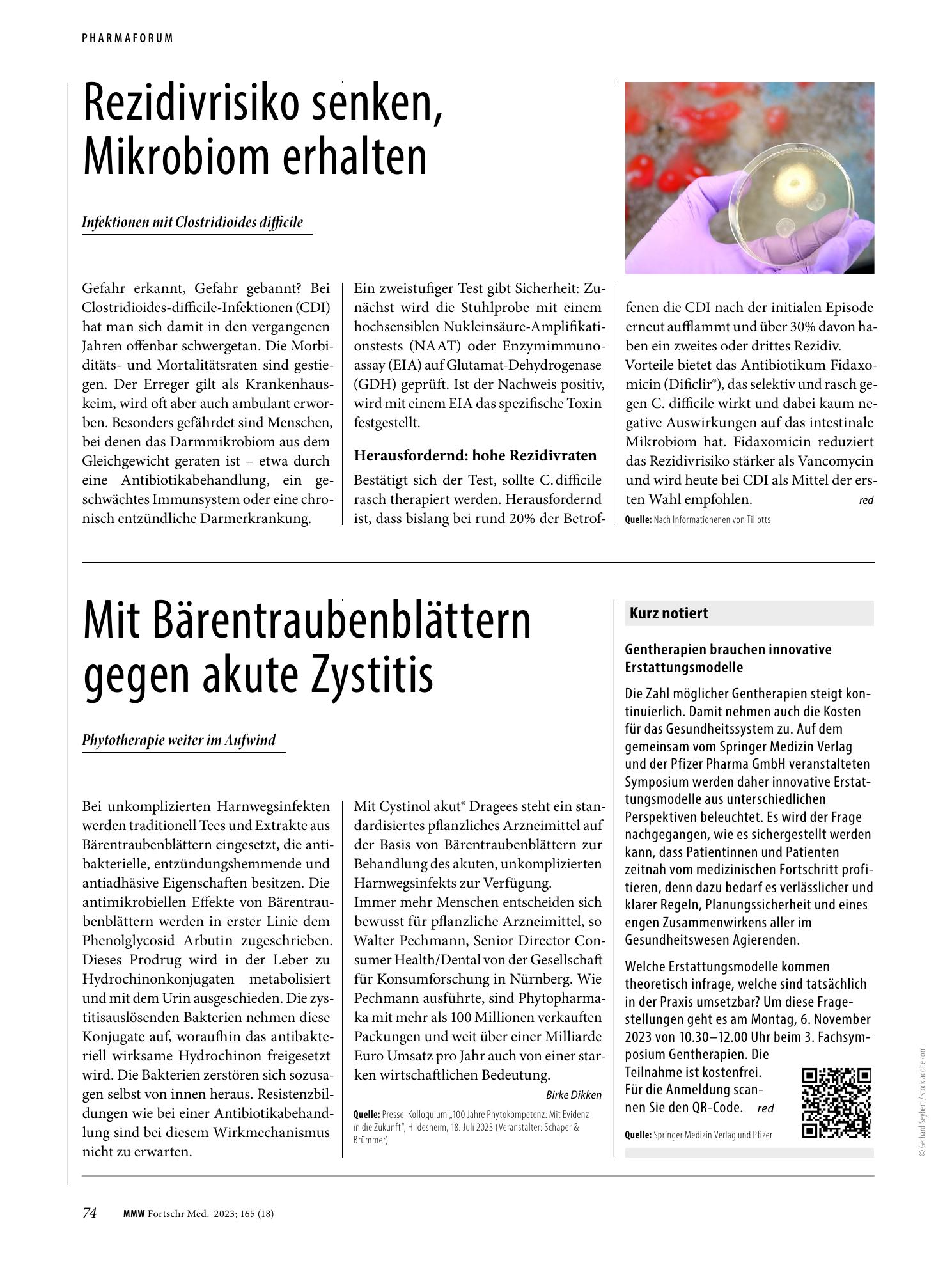 Vorschauseite 1: Mit Bärentraubenblättern gegen akute Zystitis